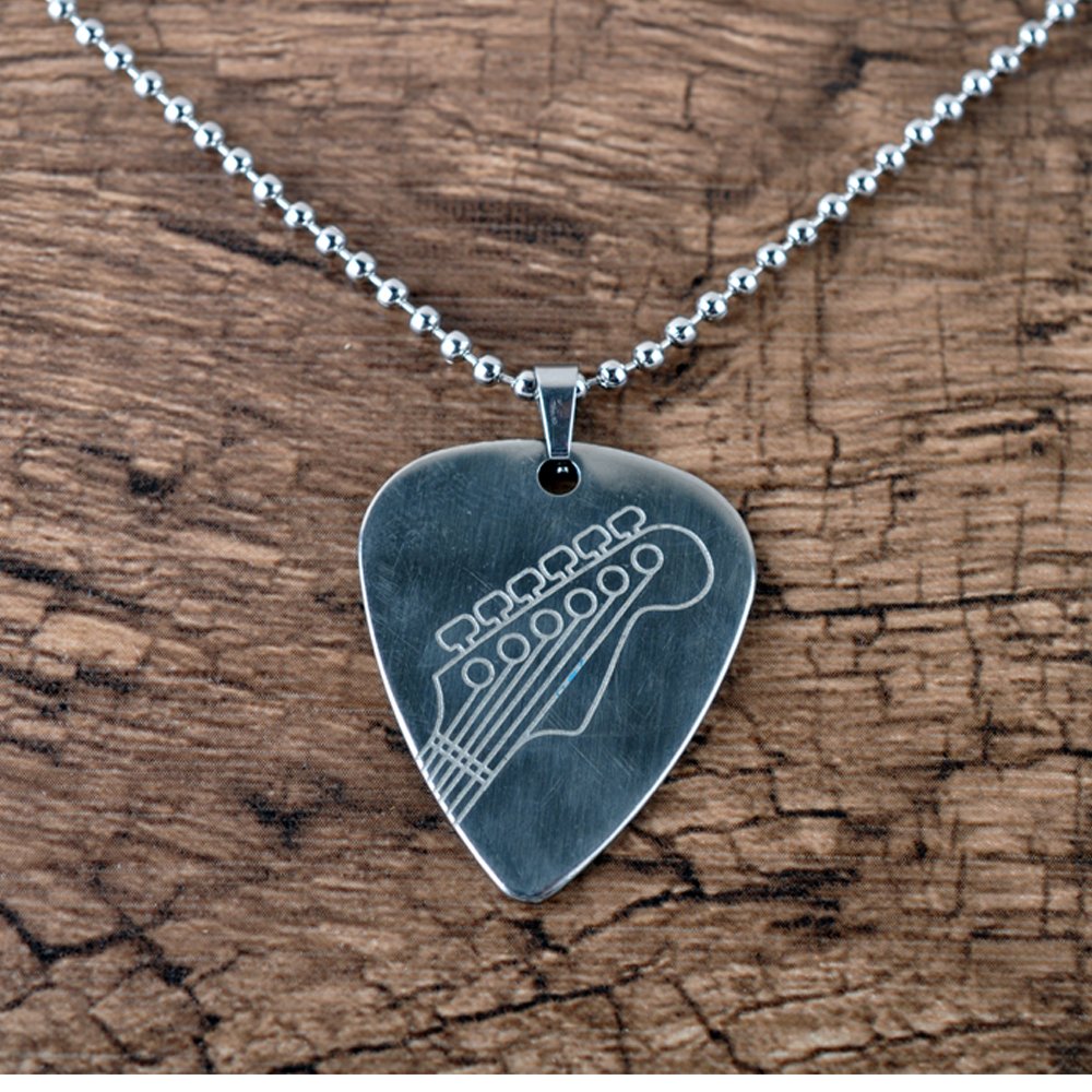 Guitar Pick Necklace, Stainless Steel Guitar Picks, Music Note Pendant Jewelry, Guitar Picks Plectrum, Guitar Accessories For Mu