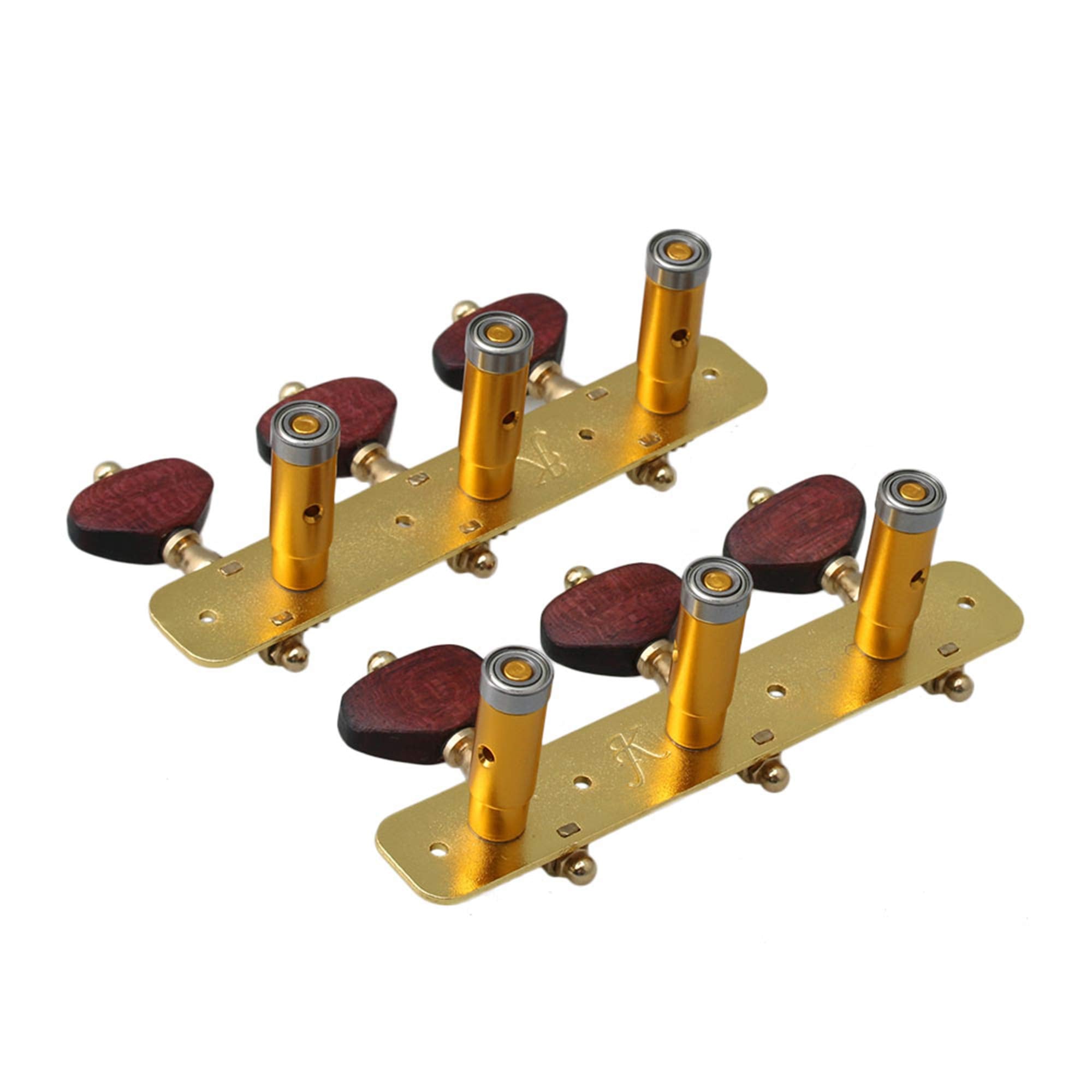 Yibuy 2pcs Gold-plated Acoustic Classical Guitar Machine Heads Tuning Keys Peg Replacement Accessories