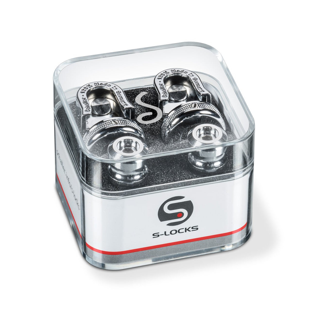 Schaller S Locks Guitar Strap Locks And Buttons (Pair) Chrome