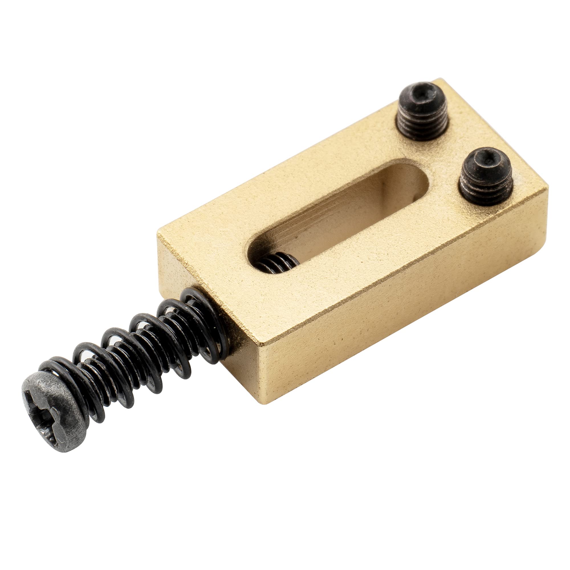 Musiclily Ultra 10.5mm Modern Brass Bridge Saddles for Strat/Tele Style Electric Guitar, Gold (Set of 6)