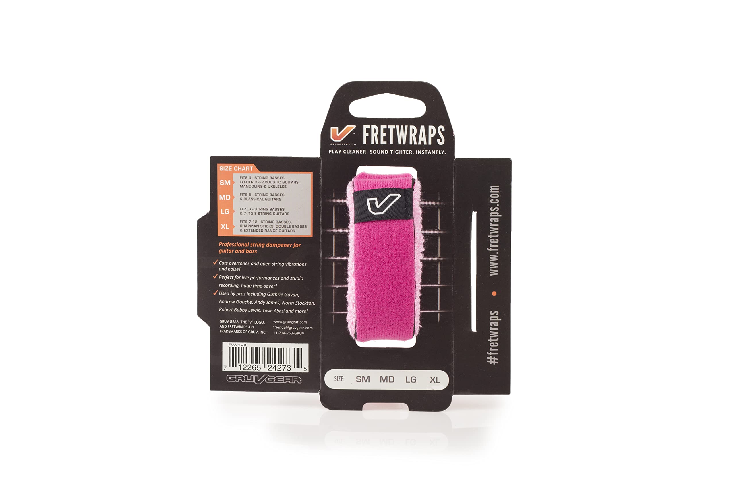 Gruv Gear Fretwraps Hd 'Puff' String Muter 1-Pack (Pink, Small) (Fw-1Pk-Pnk-Sm)