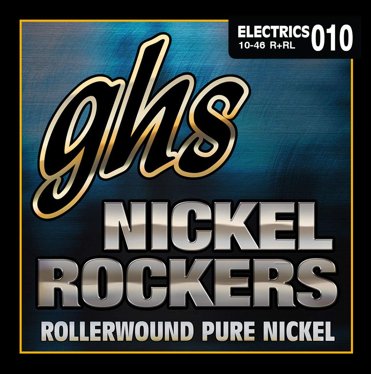 Ghs Strings R+Rl Nickel Rockers, Rollerwound Pure Nickel Electric Guitar Strings, Light (.010-.046)