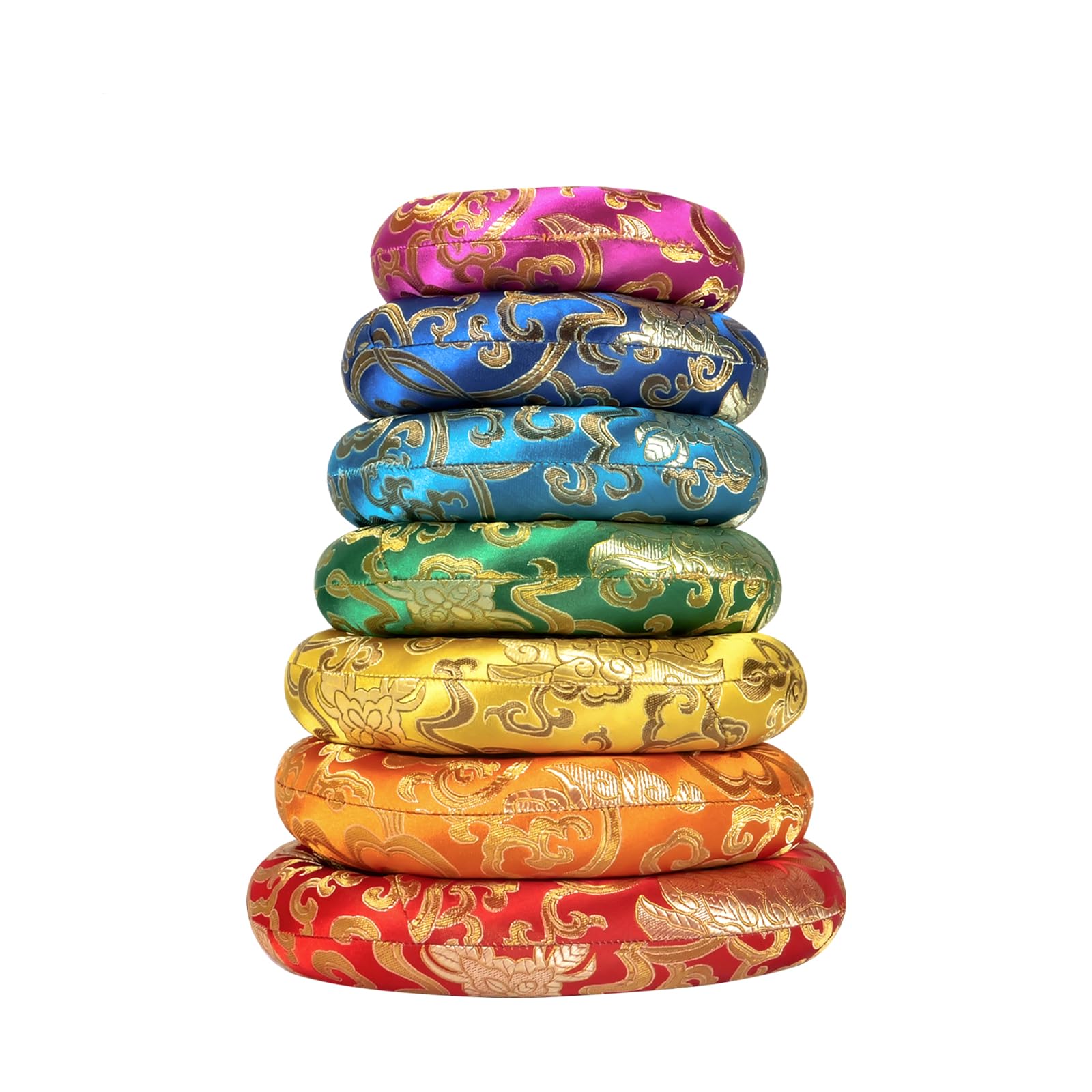 Seven pcs Cloth O-ring Playing 6-12 8-14 Crystal Singing Bowl (6-12inch)