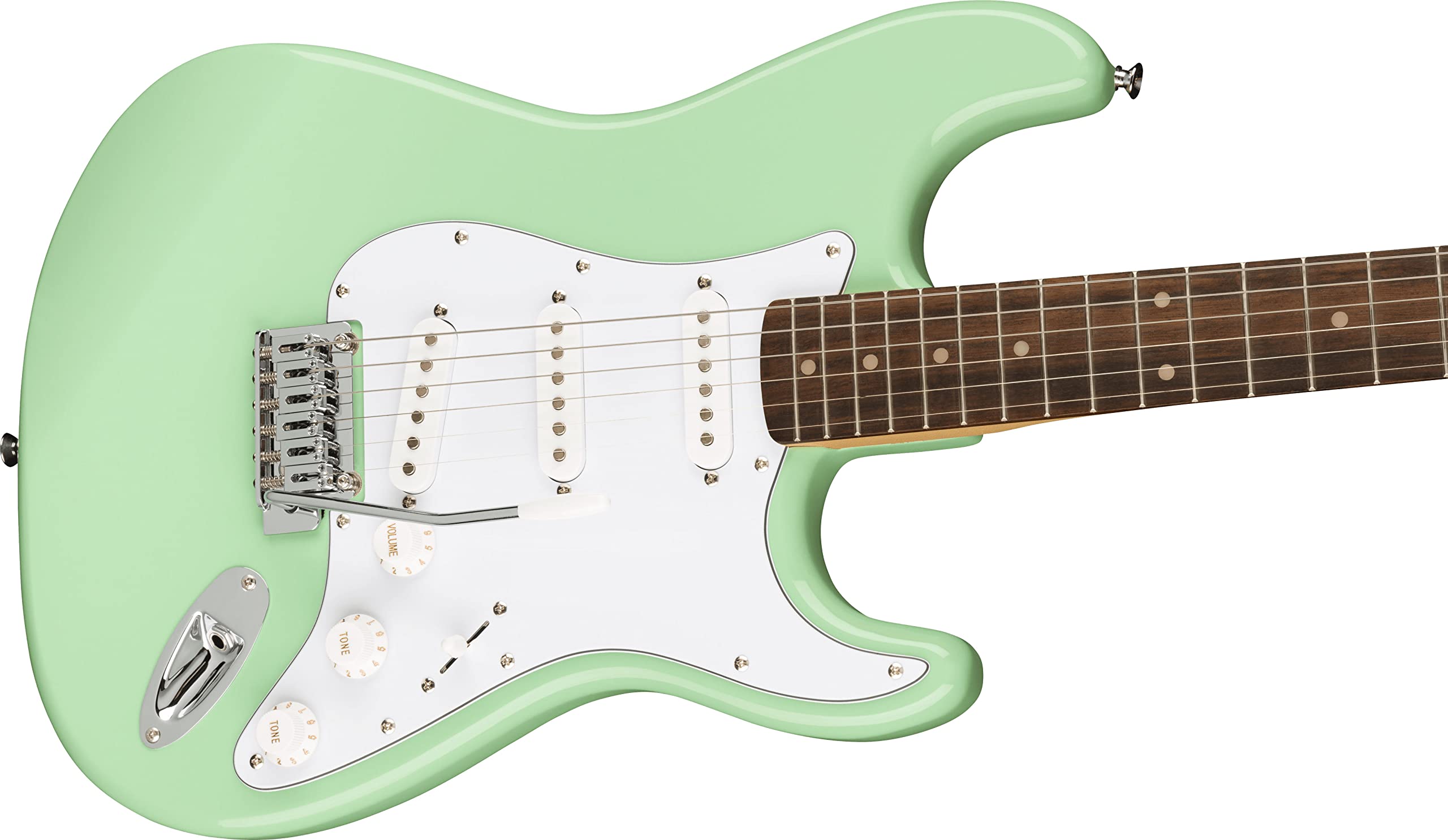 Fender Squier Affinity Stratocaster Limited Edition - Surf Green Bundle with Gig Bag, Tuner, Strap, Picks, and Austin Bazaar Ins