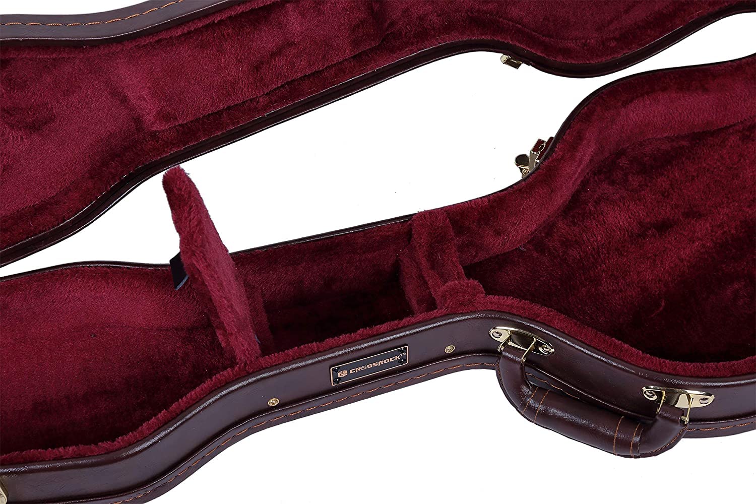 Crossrock Electric Guitar Case for Telecaster and Stratocaster Style,Brown (CRW620STBR)