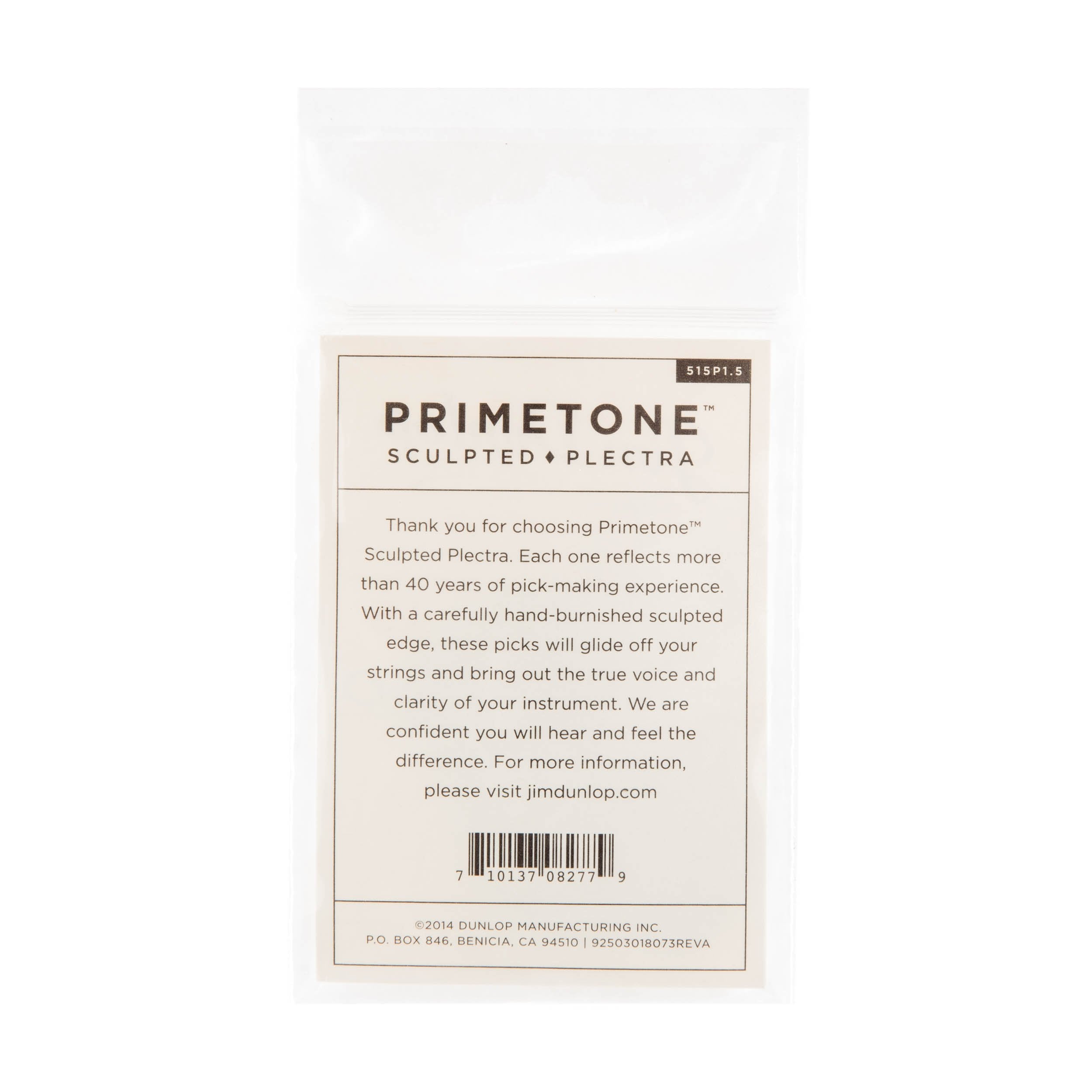 Jim Dunlop Dunlop Primetone Semi-Round Smooth 1.5mm Sculpted Plectra Guitar Pick-3 Pack (515P1.5)