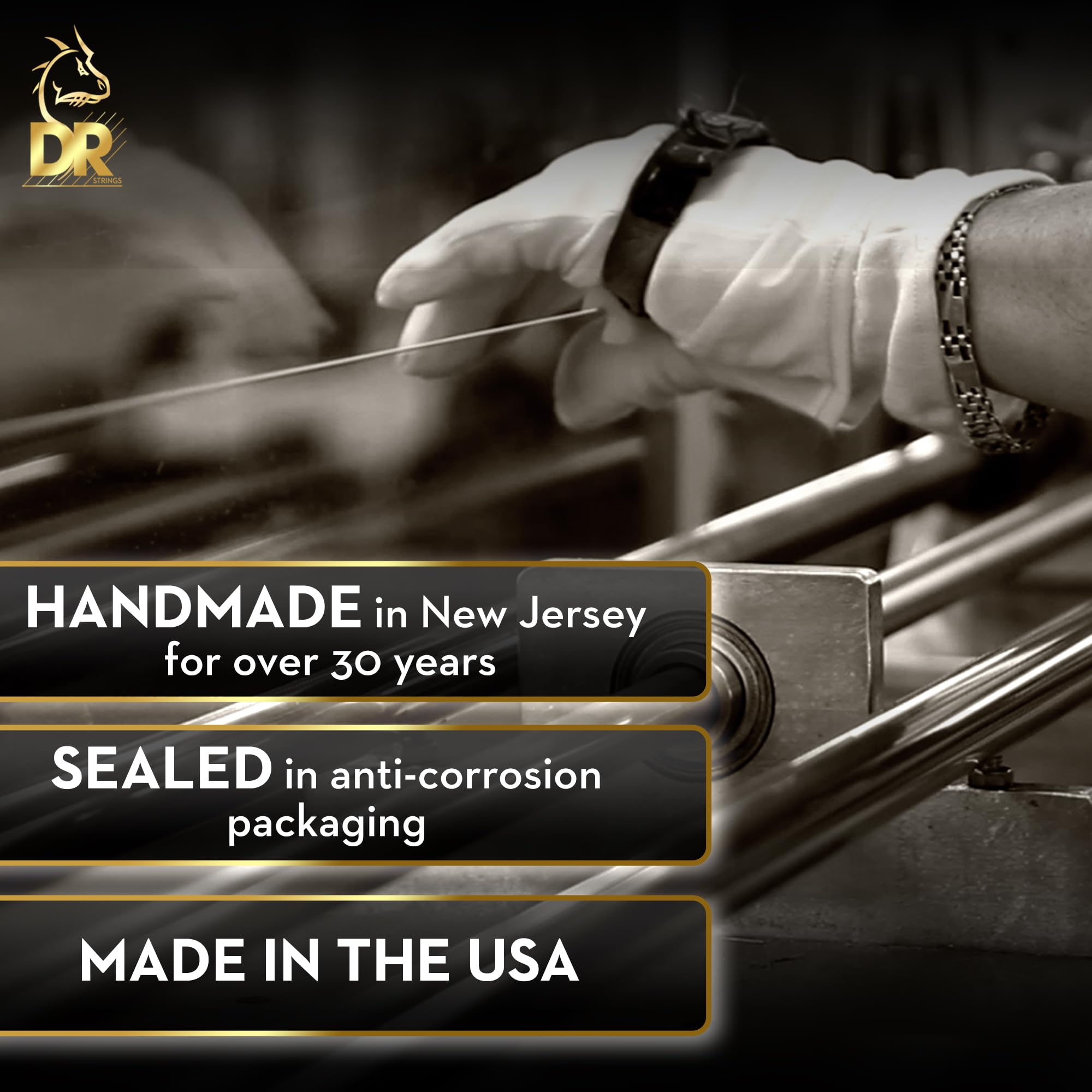 DR Strings DRAGON SKIN+ - Coated Quantum Nickel Bass Strings - DBQ-45 - Superior Sound with Comfortable Feel & Long Life: Medium