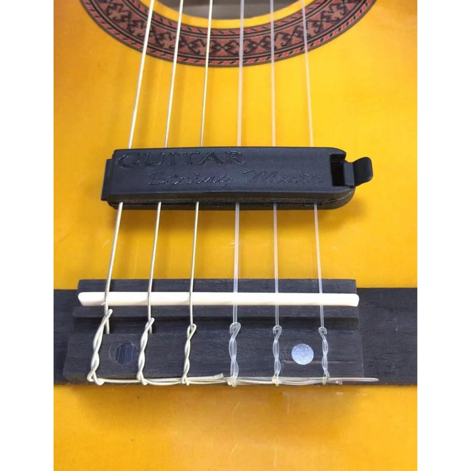 Cheerock Pack of 2 Guitar Bass String Mute Clamp with Cushioning Felt, Noise Reducer Silencer Dampener, Ideal Practice Tool for