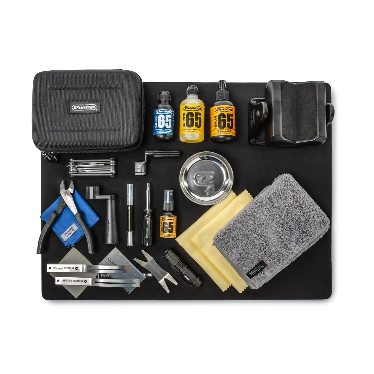 Jim Dunlop System 65 Complete Setup Tech Pack Guitar Cleaning And Care Product,Black