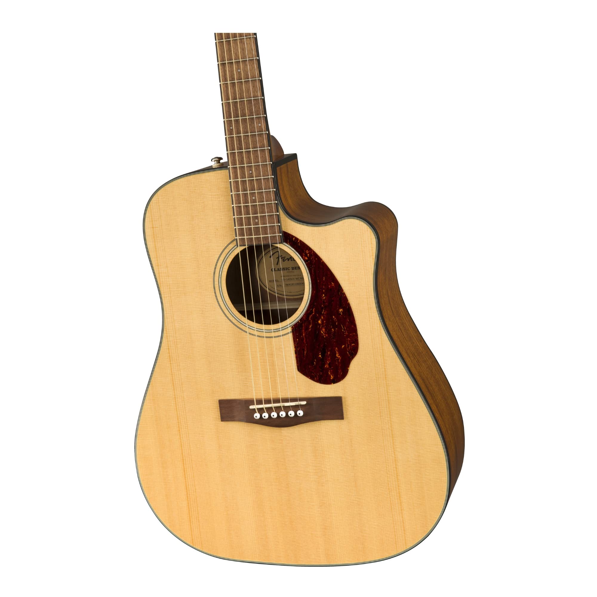 Fender CD-140SCE Dreadnought Cutaway Acoustic Electric Guitar, with 2-Year Warranty, Fishman Pickup and Preamp System, Natural,