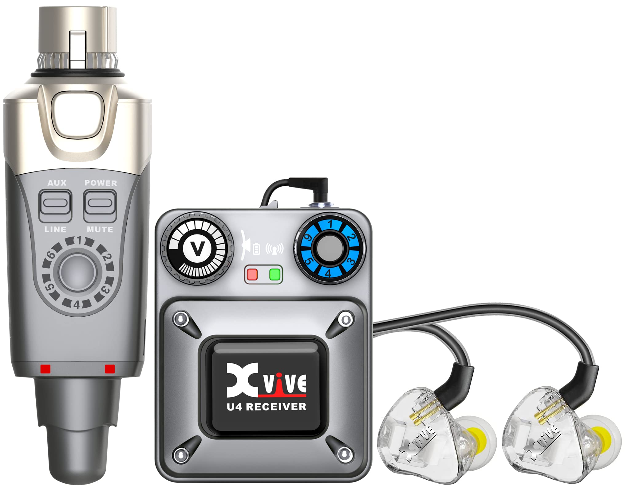 Xvive U4T9 with U4 Wireless in-Ear Monitor System and T9 IEM Earphones