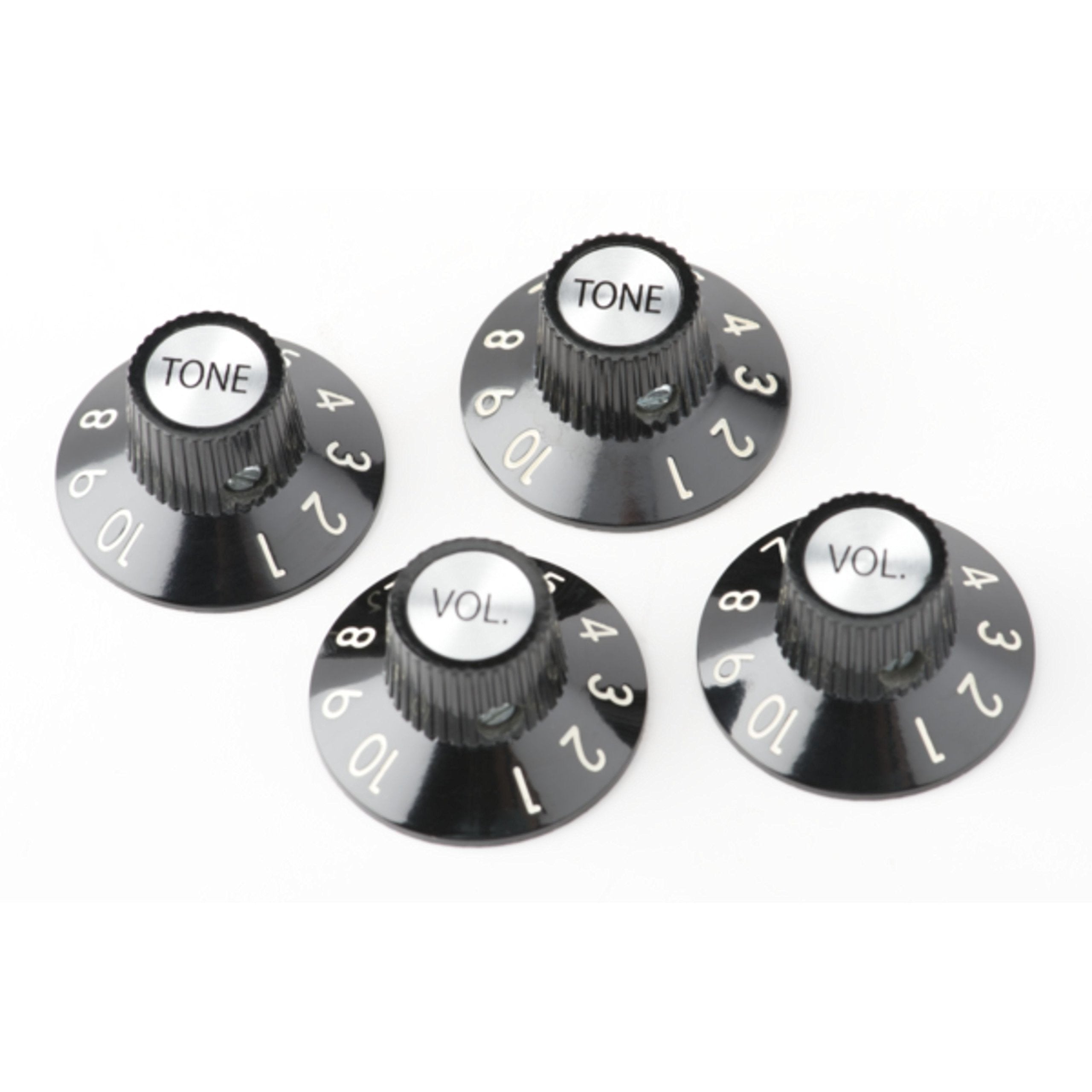 Fender 72 Telecaster Custom Knobs - Black, Set Of 4