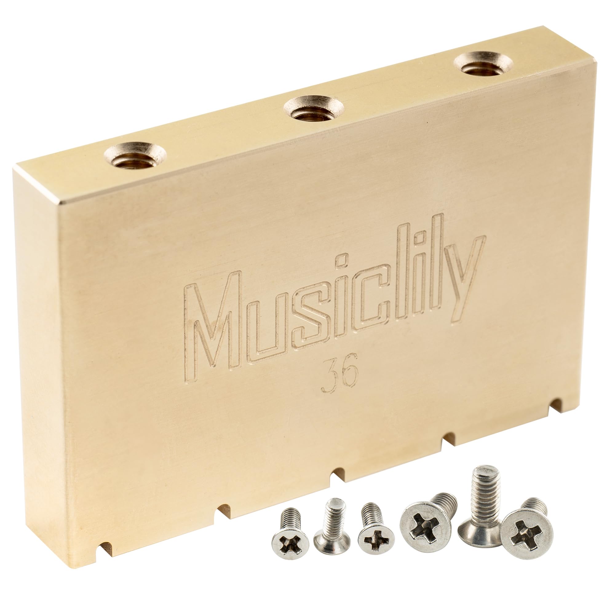 Musiclily Ultra Solid Brass Tremolo Block For Gotoh Ge1996T Floyd Rose Style Locking Tremolo Bridge Electric Guitar, 36Mm Tall