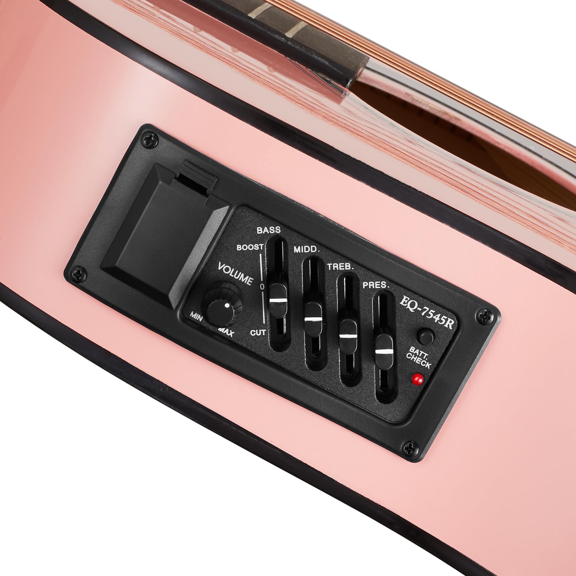 Ashthorpe Full-Size Cutaway Thinline Acoustic-Electric Guitar Package - Premium Tonewoods - Pink