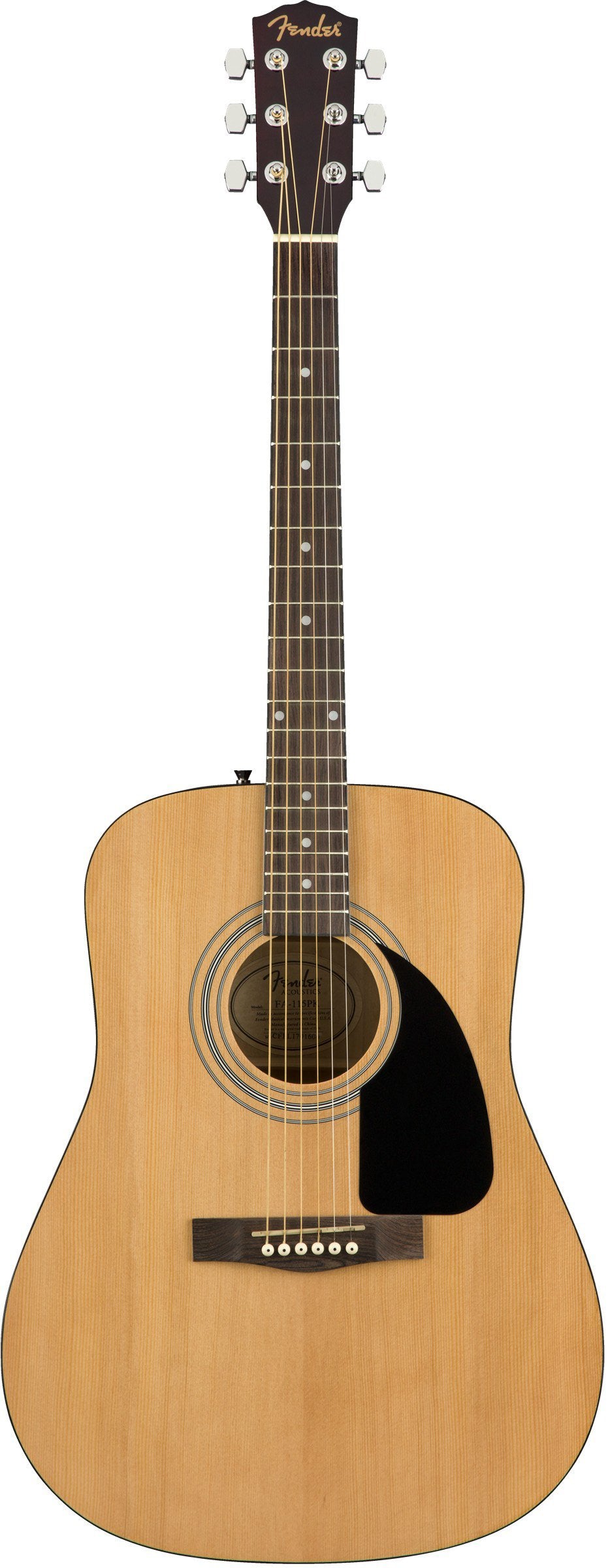 Fender Dreadnought Acoustic Guitar - Natural Bundle with Gig Bag, Tuner, Strings, Strap, and Picks