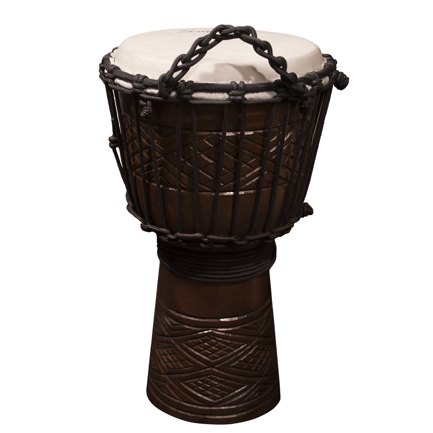 Sawtooth Tribe Series 8 Hand Carved Congo Design Rope Djembe