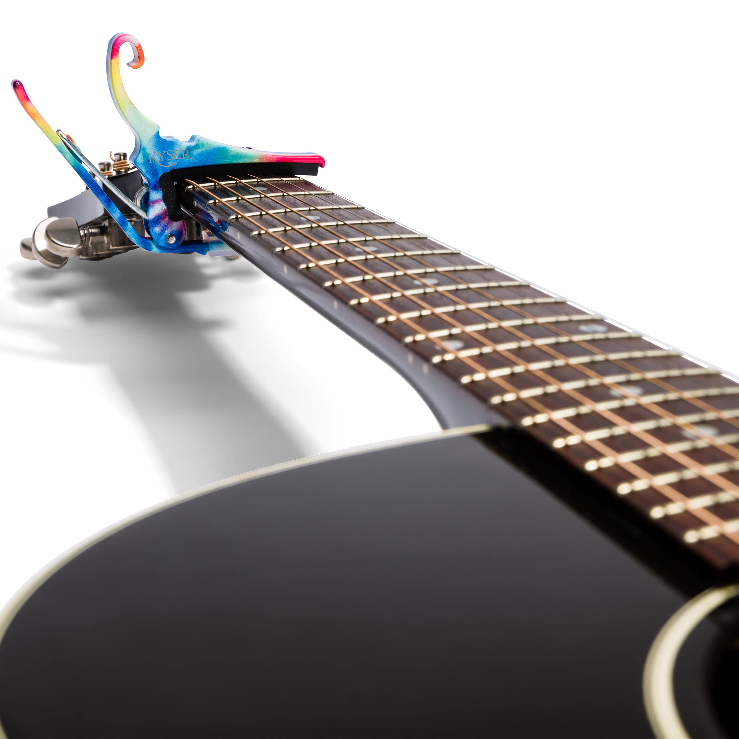 Kyser Quick-Change Guitar Capo for 6-string acoustic guitars, Tie-Dye, KG6TDA
