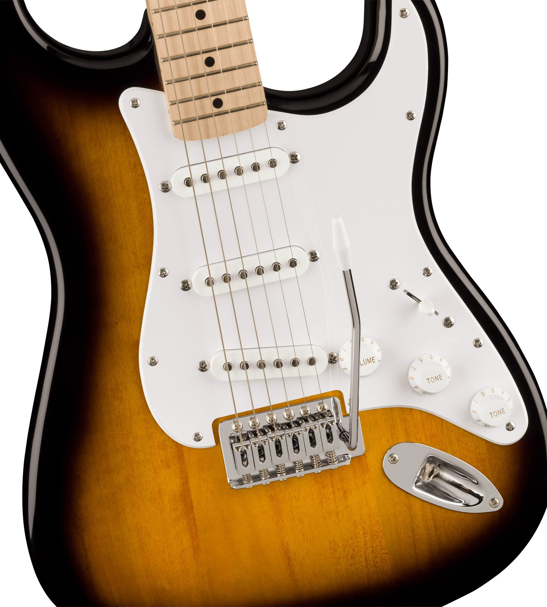Fender Squier Sonic Stratocaster - 2-Color Sunburst Bundle with Tuner, Strap, Picks, and Austin Bazaar Guitar DVD