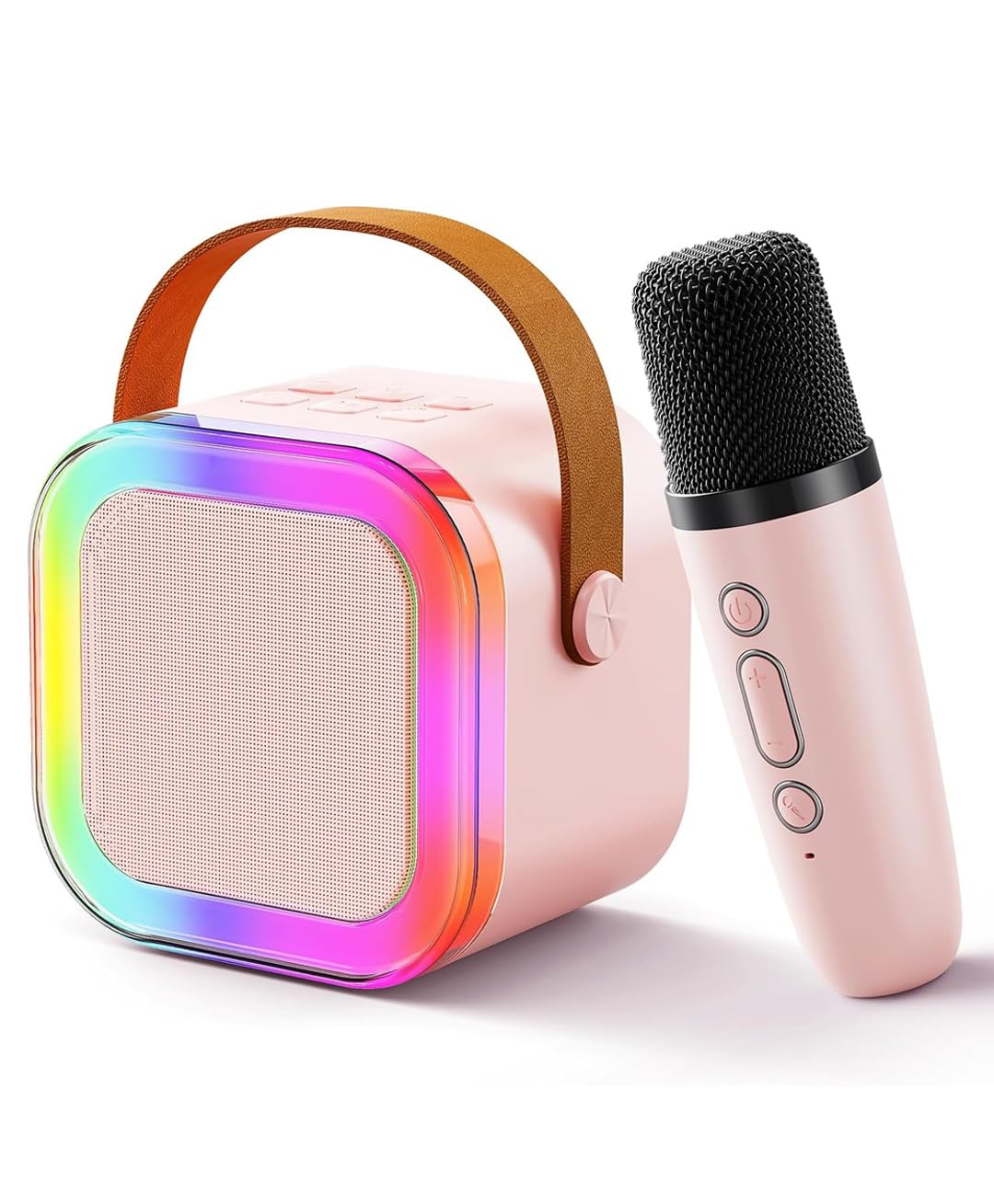 Happy Hues Kids Karaoke Portable Machine -Bluetooth Speaker With 1 Wireless Microphone For Kids & Adults, Karaoke Toys For Fun F