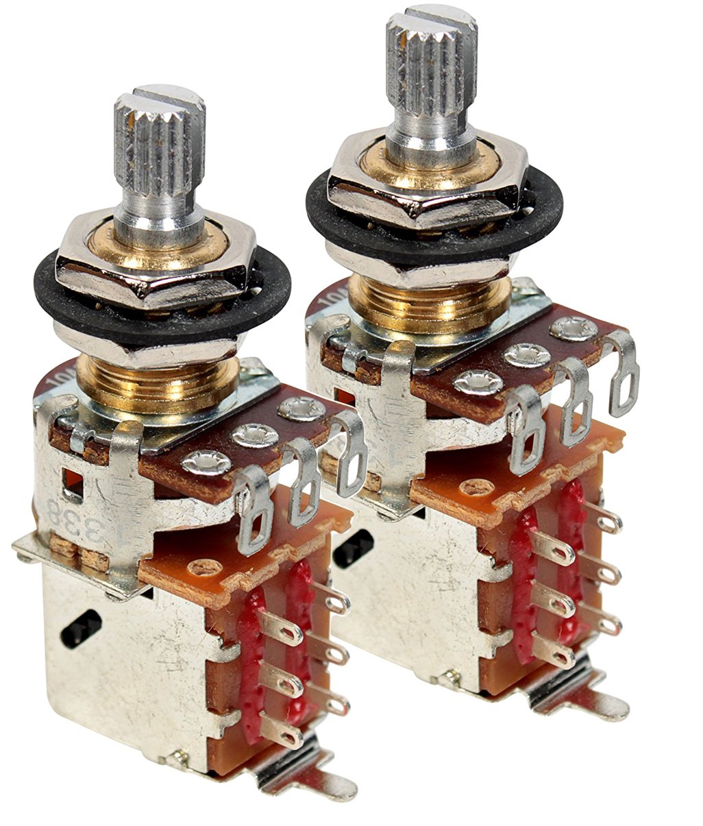 Genuine Bourns 500K (Pack Of 2) Split Shaft Push-Pull Pot For Electric Guitar