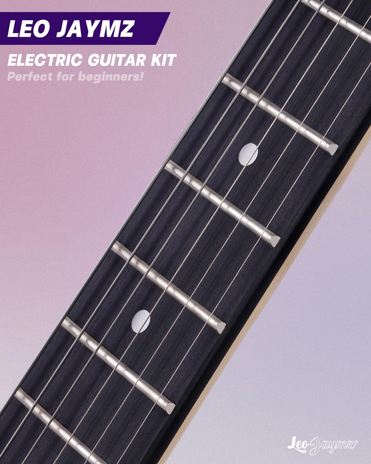 Leo Jaymz 39'' Full Size ST Style Electric Guitar Starter Kit with SSH Pickup, 5W Portable Amp, Tuner, Gig Bag, Strap & Accessor