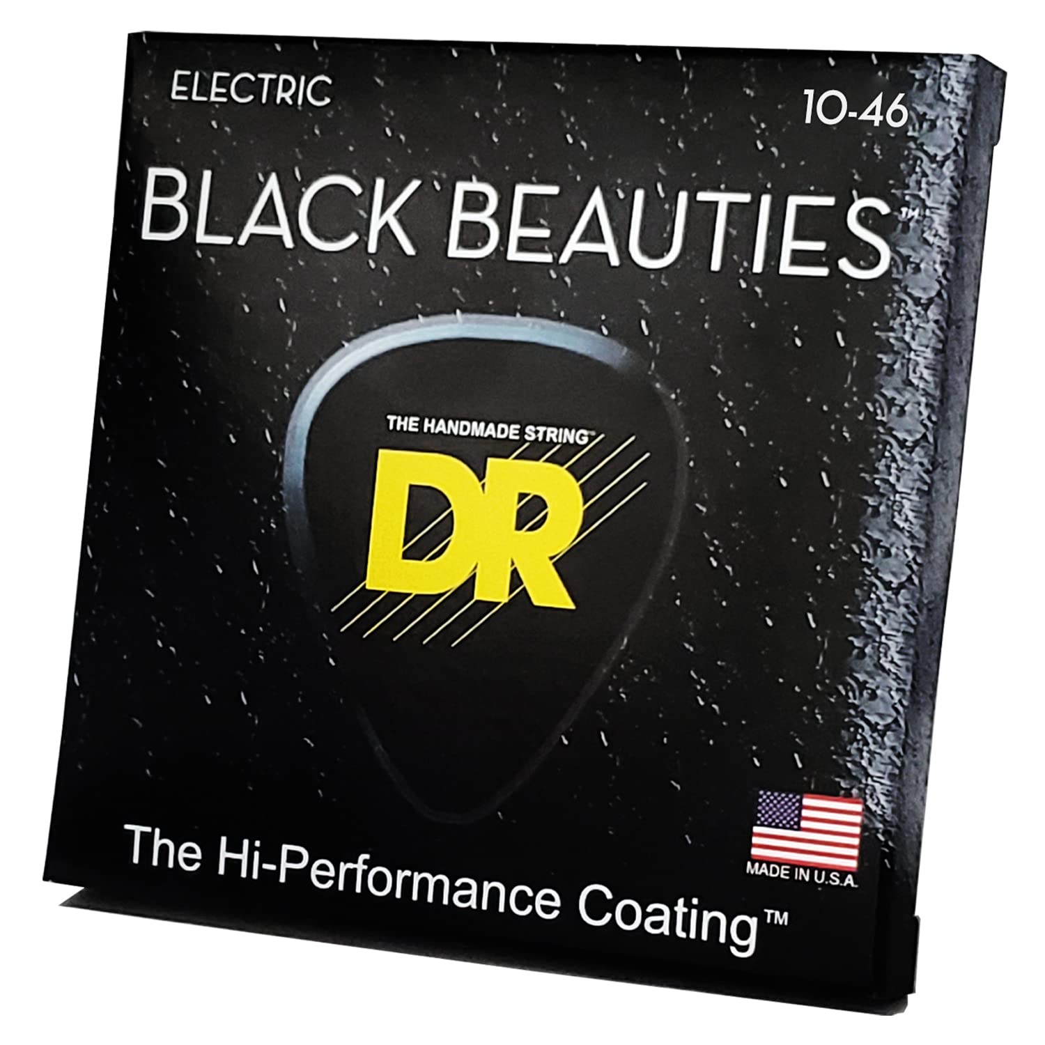 Dr Strings Electric Guitar Strings, Black Beauties - Black Coated, 10-46