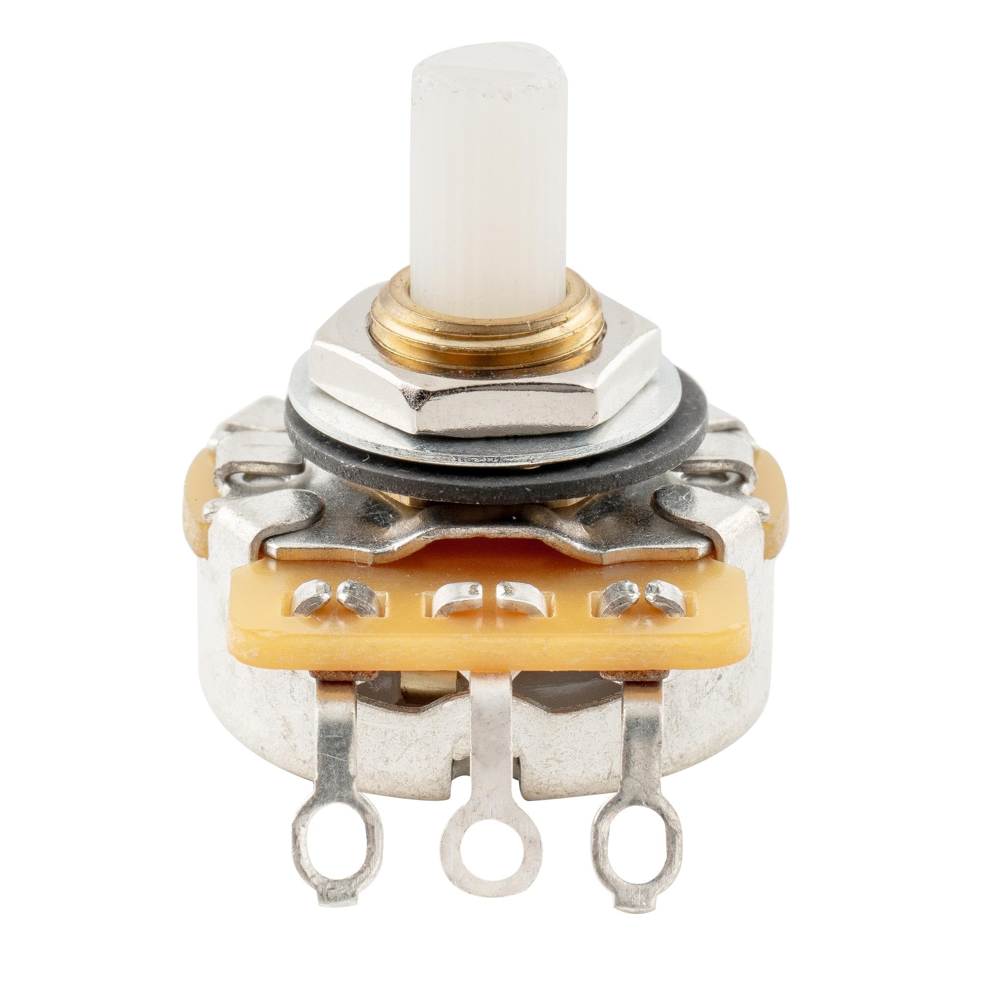 CTS A1M Inch Size Fine 24-Spline Split Nylon Shaft Short Bushing Pot Audio Taper Potentiometer for Jazzmaster Style Electric Gui