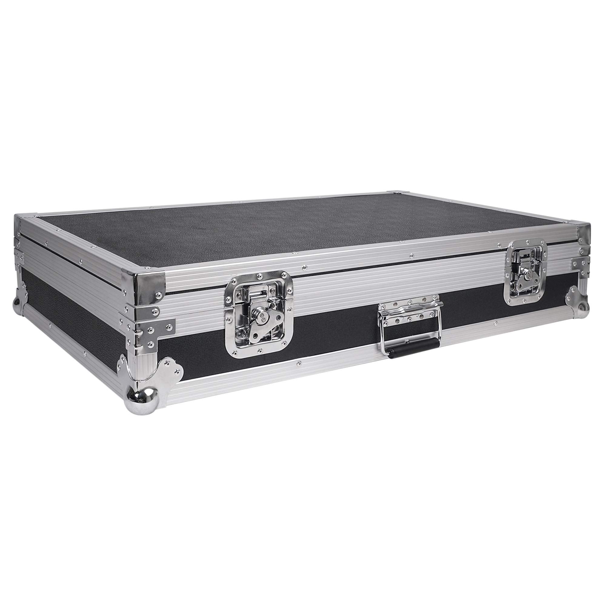 Sound Town Heavy-Duty Plywood Guitar Pedal board ATA Road Case with Pedal Mounting Tape fastener, Interior: 32.7    x 19    (STR