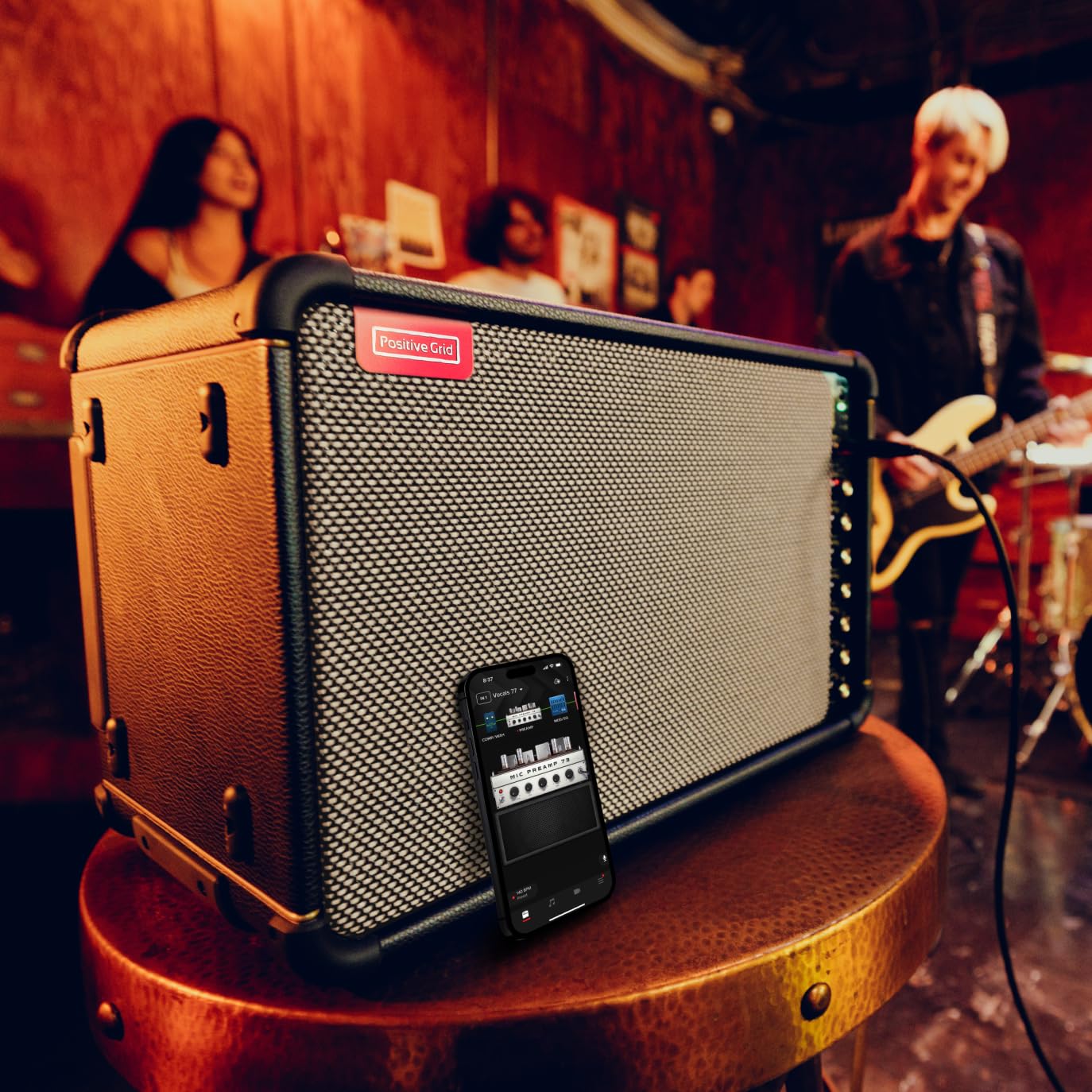 Positive Grid Spark Live Smart Guitar Amp, Multi-Channel PA System & Bluetooth Speaker All-in-One for Guitar, Bass, Vocals, Keyb