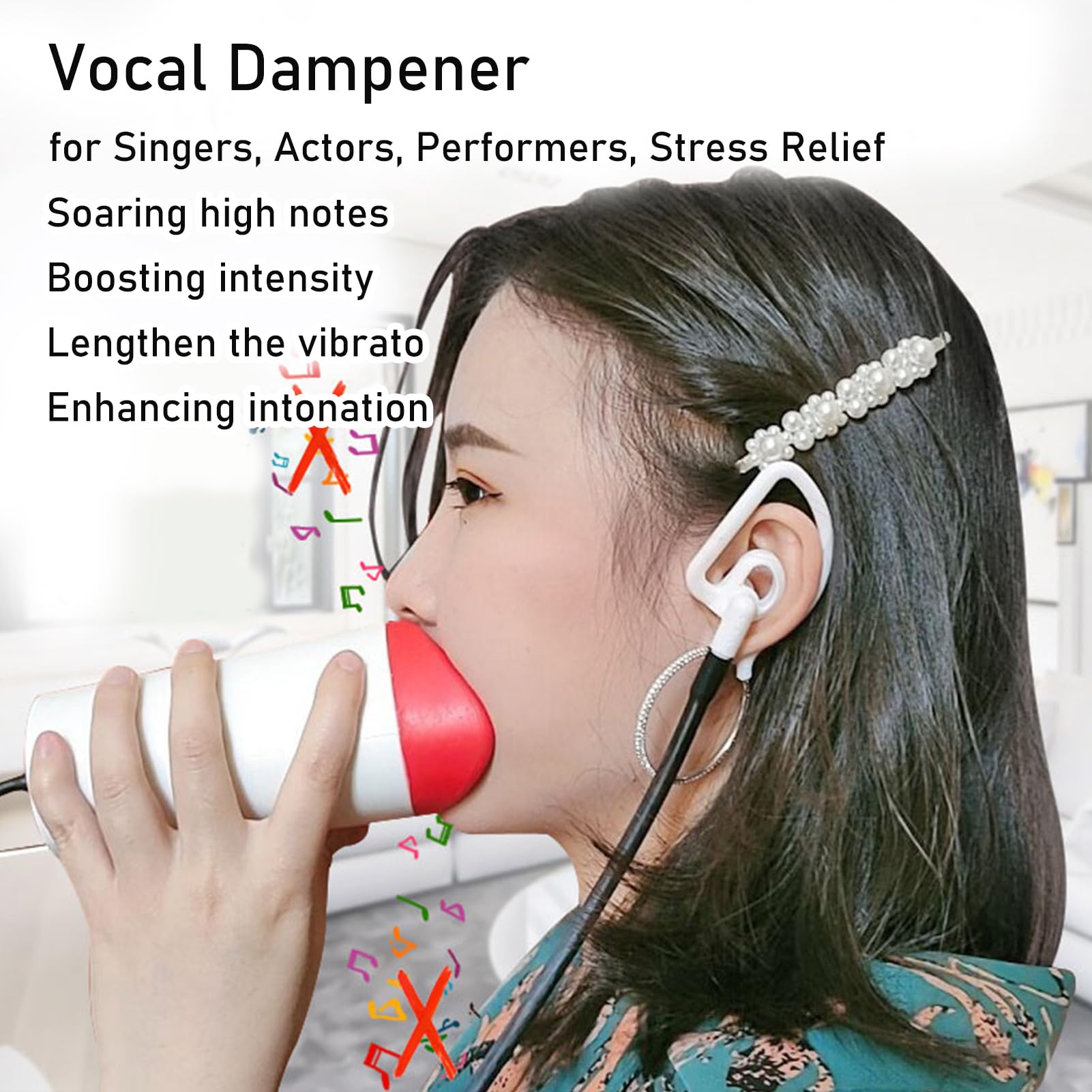 Vocal Dampener for Singing Practice, Performers, Stress Relief, Vocal Steamer for Singers, Portable Soundproof Home Learning Dom