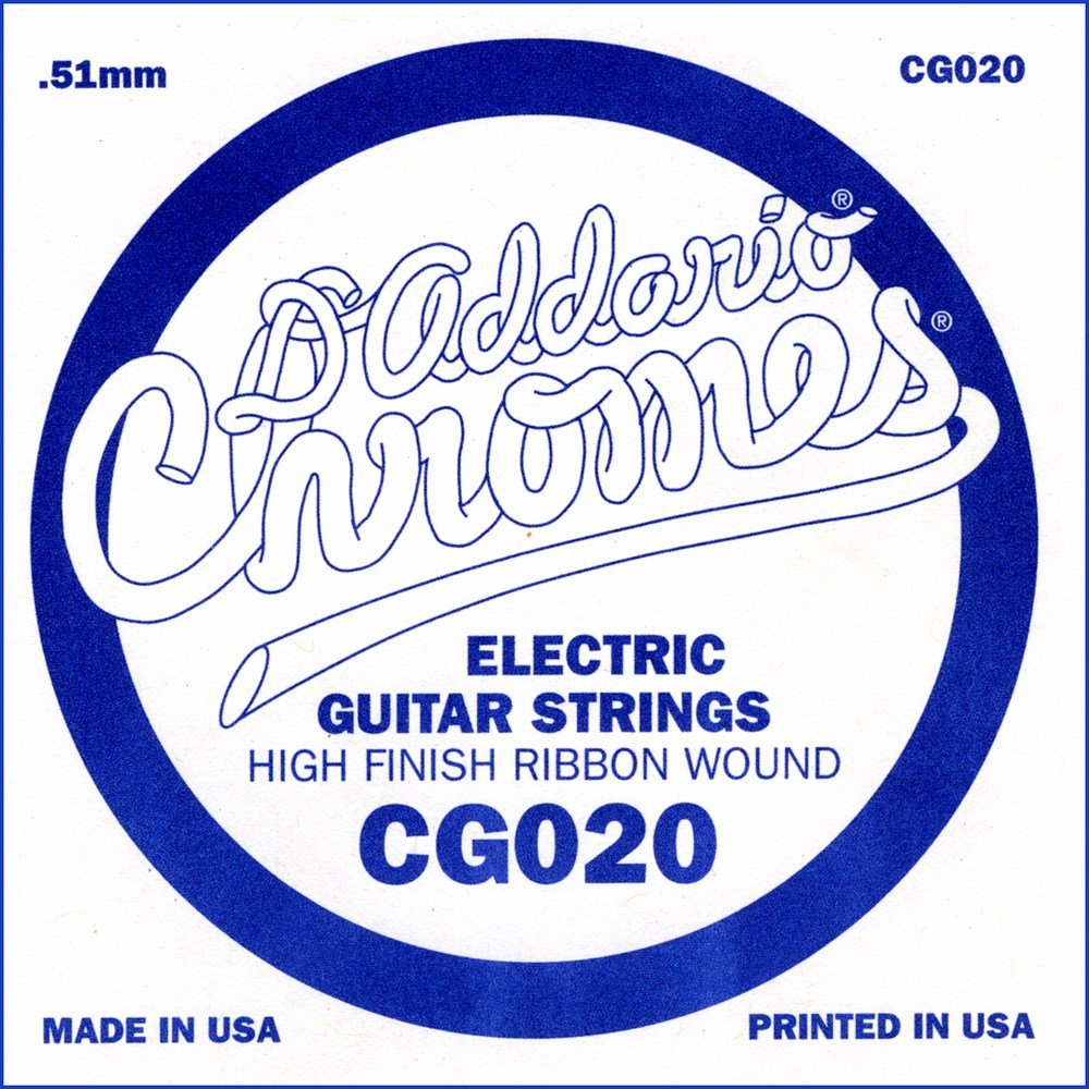 D'Addario Cg020 Flat Wound Electric Guitar Single String, .020