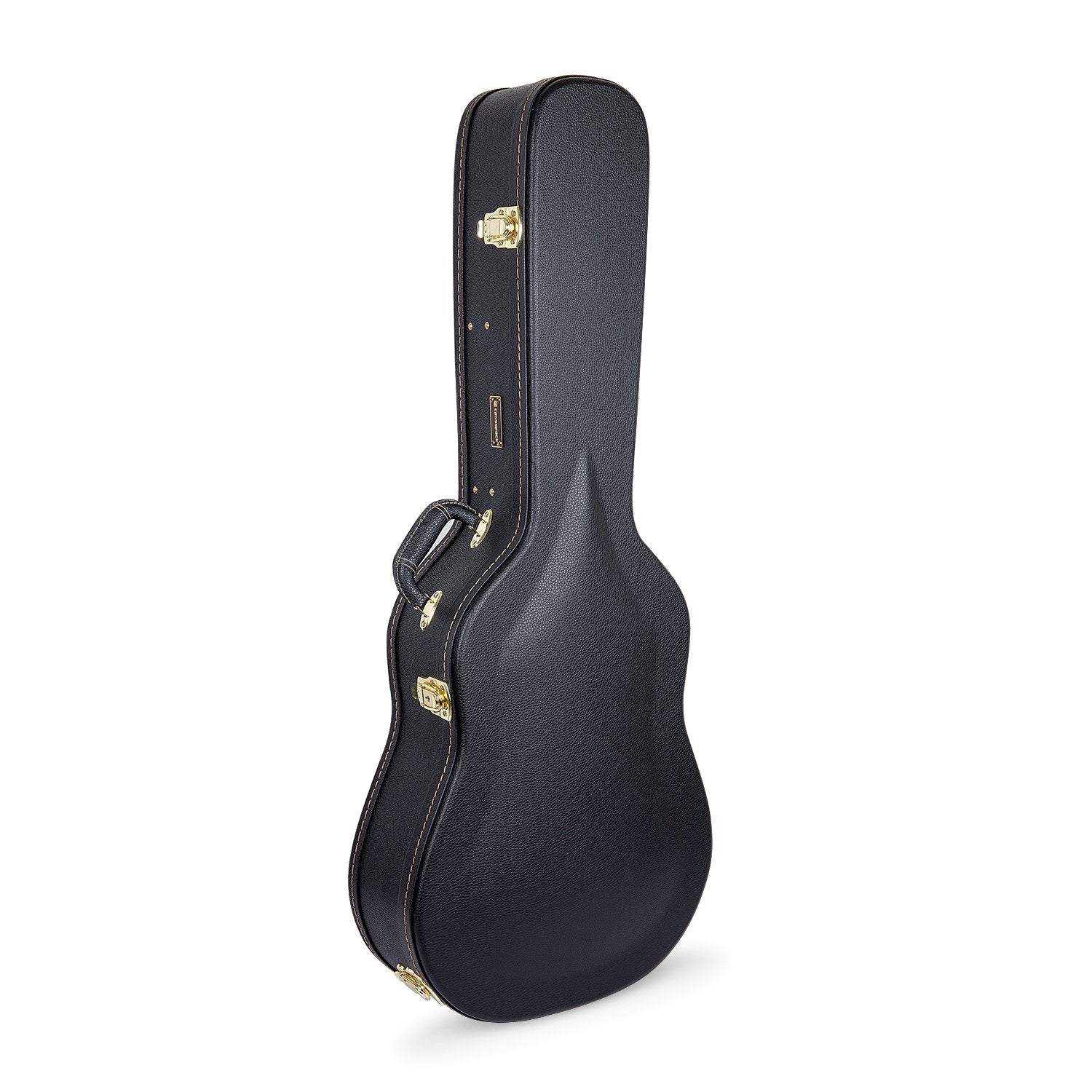 Crossrock Wooden Dreadnought Acoustic Guitar Case | Arched Top, Padded Interior, Lock & Storage - Fits Martin D-28, Taylor 210, 