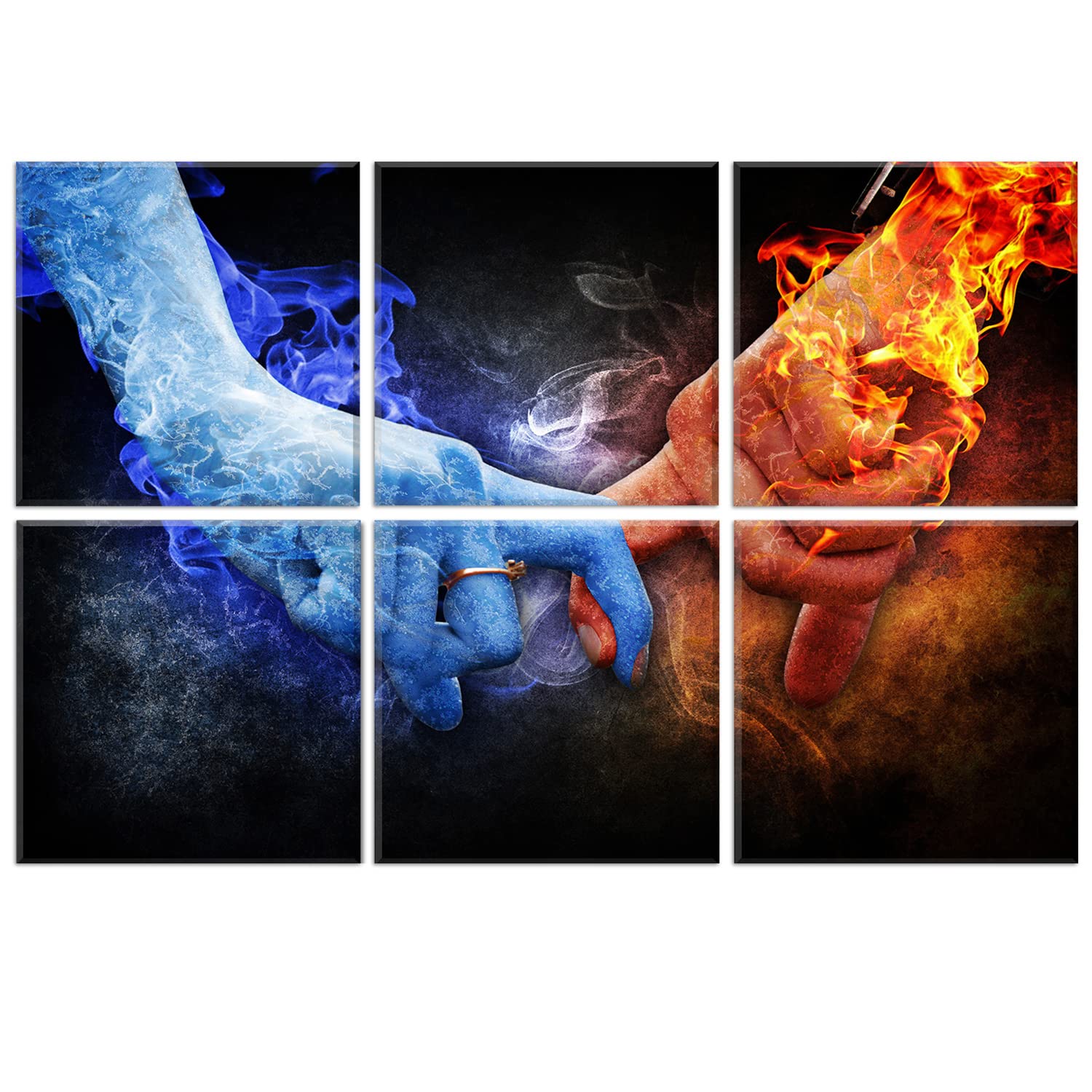 Art Acoustic Panels, 6 Pack Self-Adhesive Large Wall Art Paintings For Wall Decoration, Sound Absorbing Panels For Recording Stu