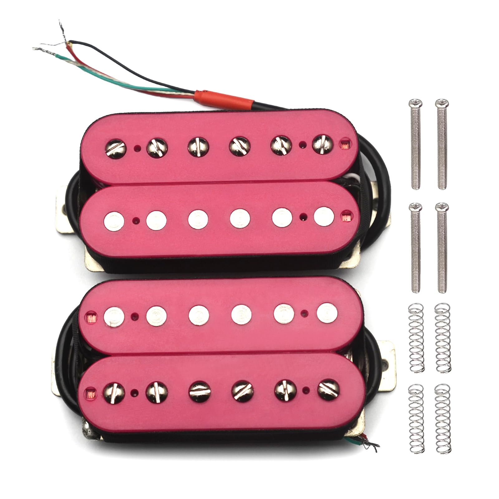 Saphue Alnico 5 Electric Guitar Pickup Humbucker Double Coil Pickup Alnico V Guitar Parts (Pink)
