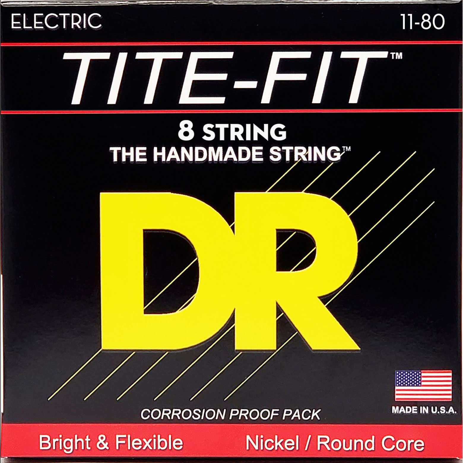 Dr Strings Tf8-11 8 String Tite-Fit Nickel Plated Heavy Electric Guitar