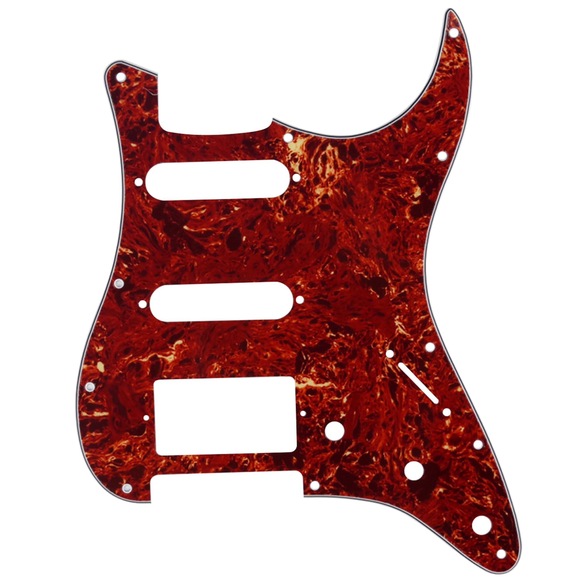Musiclily 11 Hole Strat Electric Guitar Pickguard HSS for Fender USA/Mexican Made Standard Stratocaster Modern Style Guitar Part