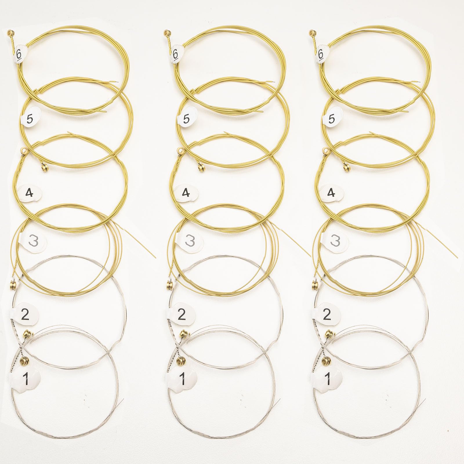 Gzyujiemedia (3 Sets) 6 Pieces Acoustic Guitar Strings (String Gauge 0.01-0.05),(10-50), Replacement Bronze Strings, Ideal For B