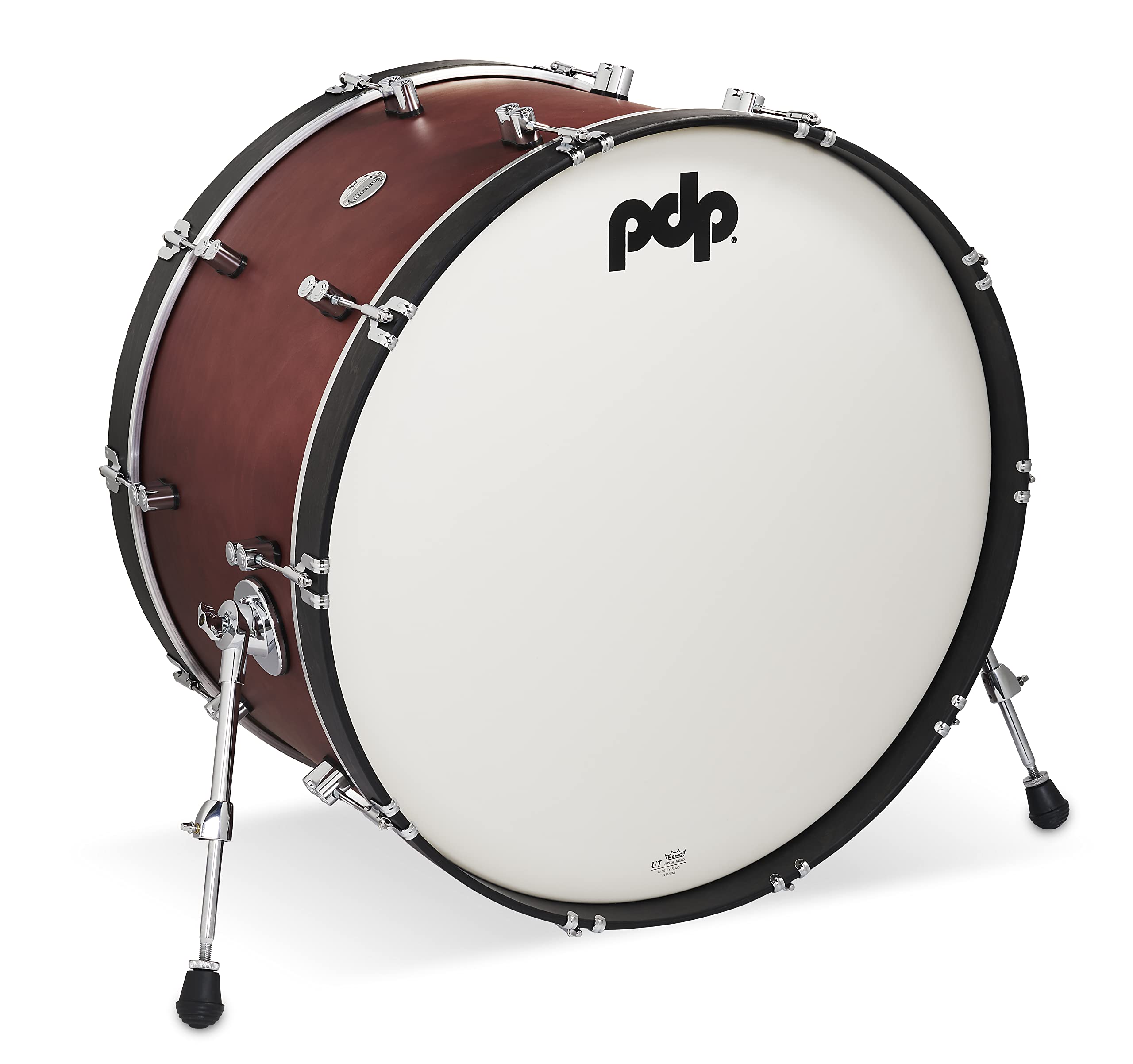 PDP Concept Classic Kick Drum, 14x26, Ox Blood/Ebony Hoops
