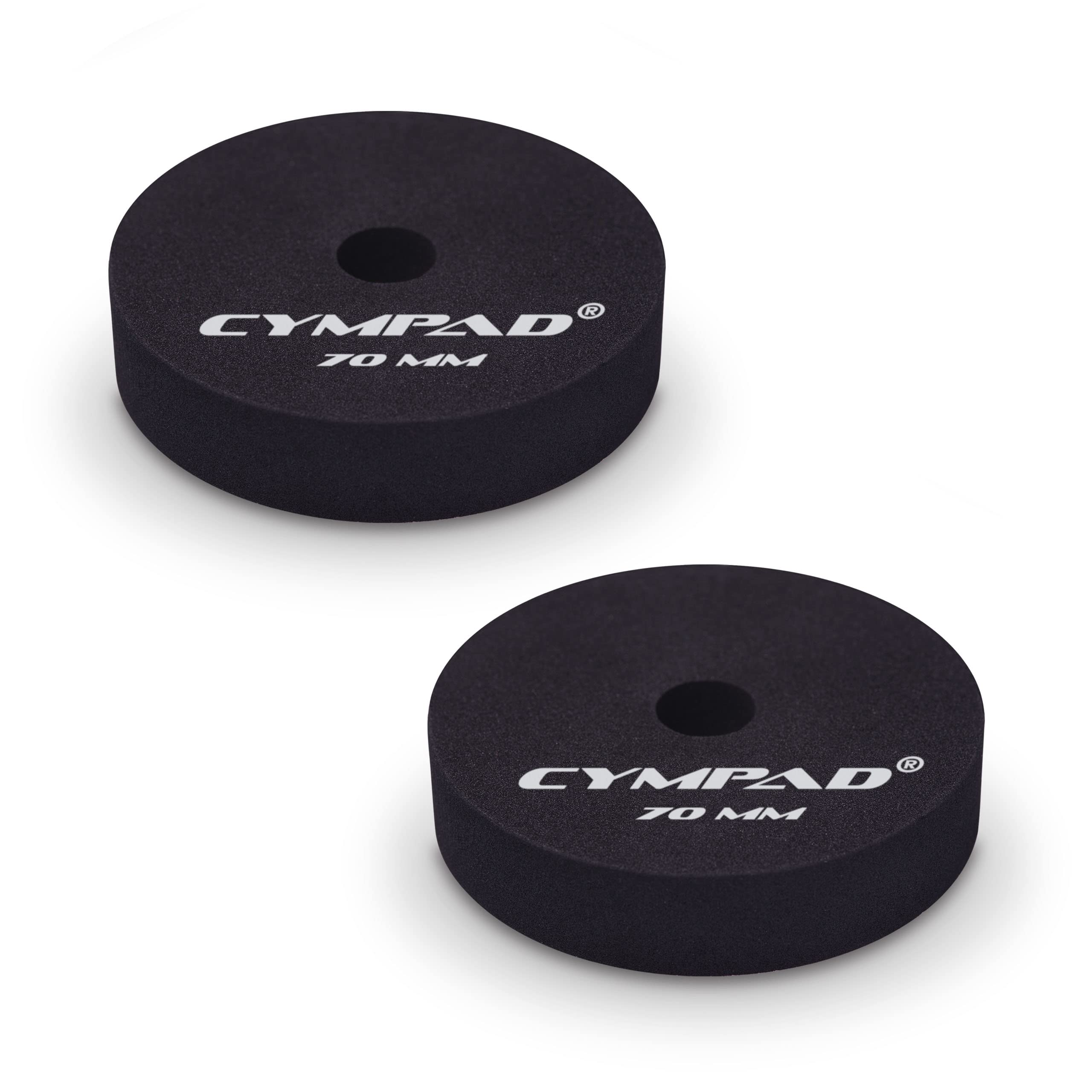 Cympad Moderator Cymbal Tuner Pads - 70mm Double Set - Reduces Overtones & Sustain - Foam Cymbal Washers for Studio, Practice & 