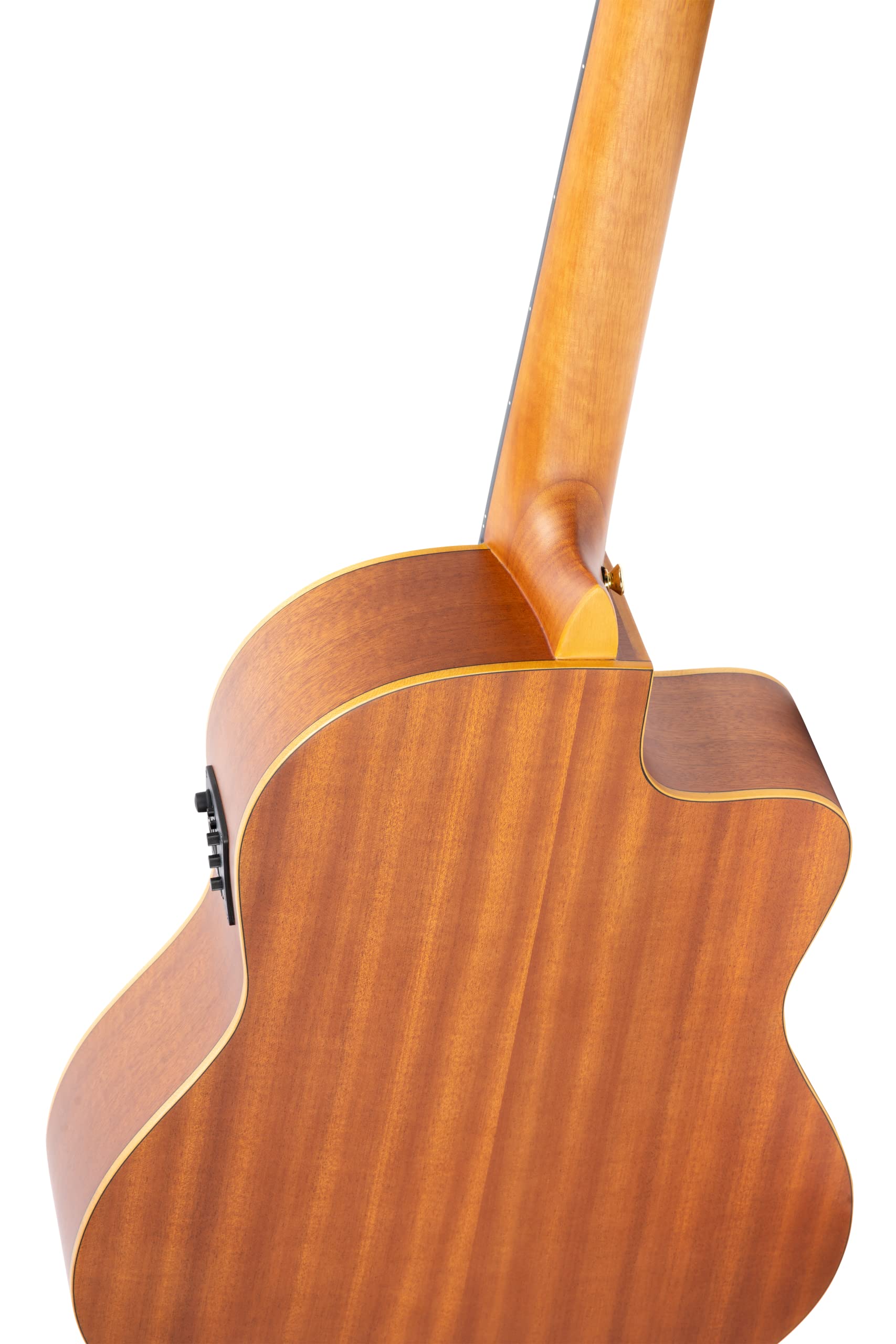 Ortega Guitars 6 String Family Series Pro Left-Handed Solid Top Slim Neck Acoustic-Electric Nylon Classical Guitar w/Bag, (RCE13