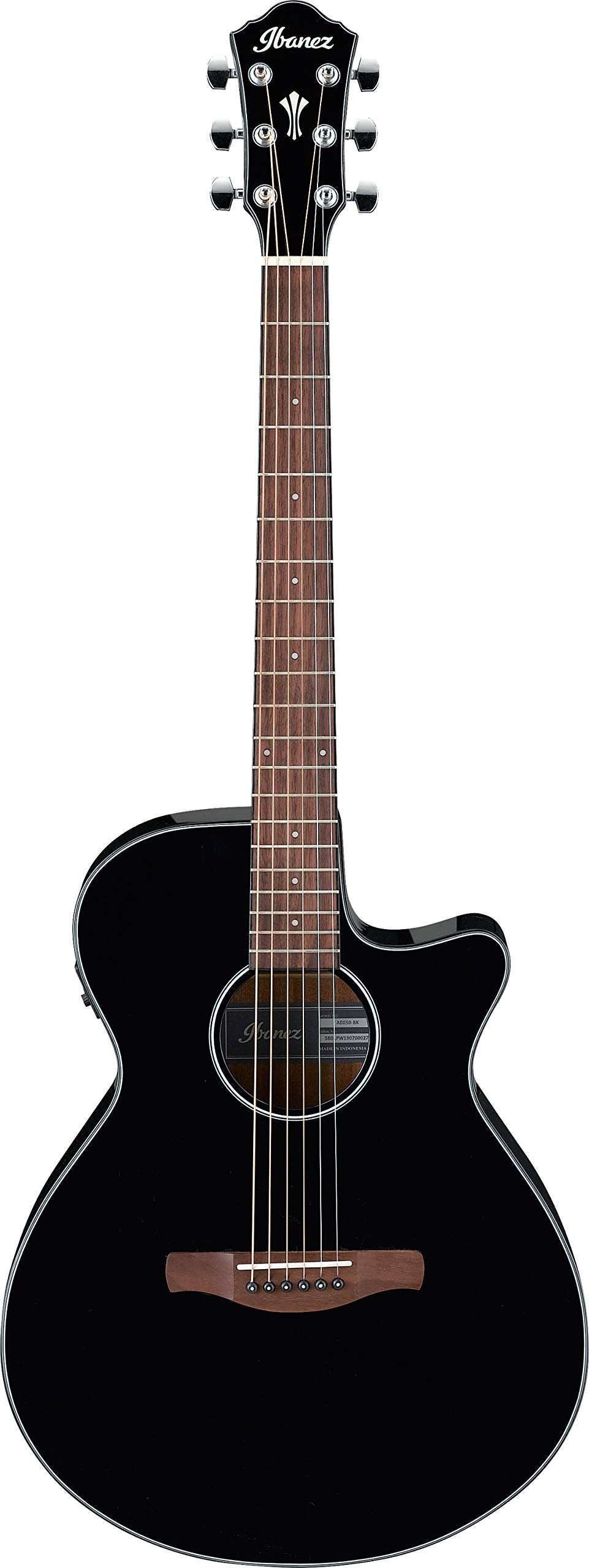 Ibanez Acoustic Guitar Aeg Series With Cutaway Electronics Aeg50-Bk