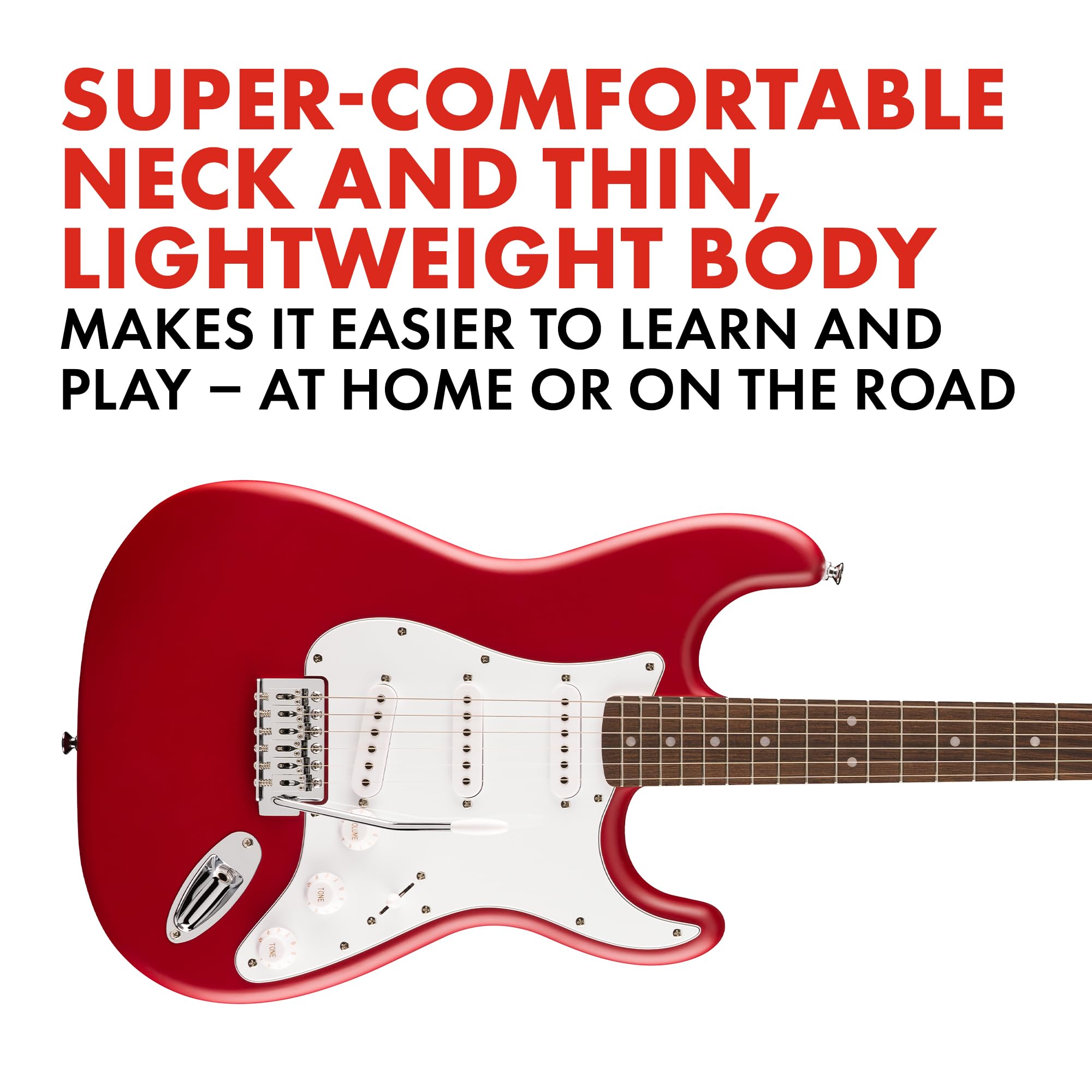 Fender Squier Debut Series Stratocaster Electric Guitar, Beginner Guitar, with 2-Year Warranty, Includes Free Lessons, Dakota Re