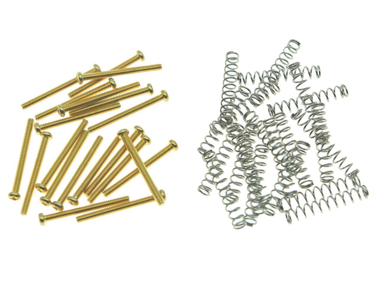 Kaish Pack Of 20 American Thread Humbucker Pickup Height Screws Guitar Humbucker Pickup Screws With Springs For Gibson/Emg/Seymo