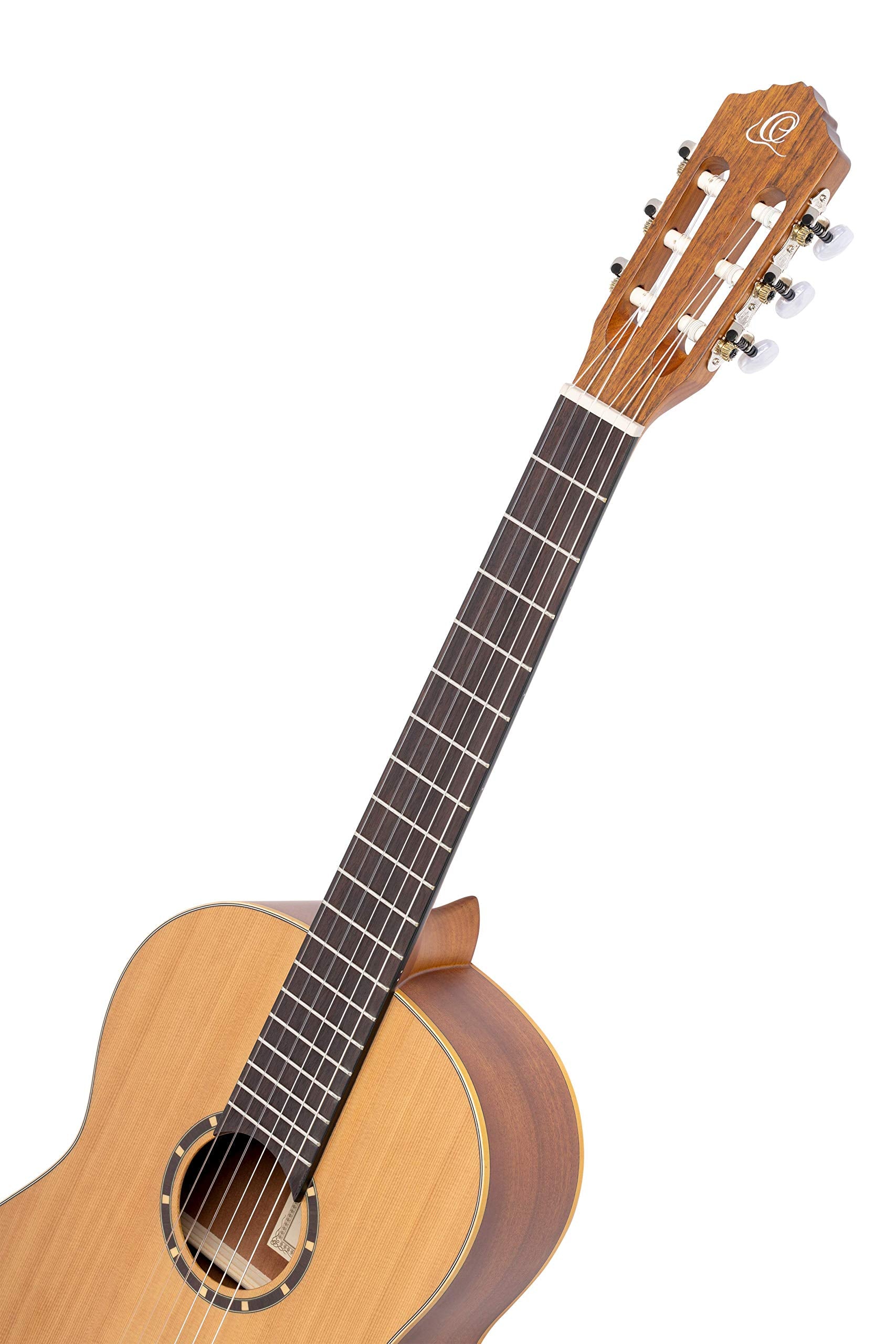 Ortega Guitars 6 String Family Series Full Size Left-Handed Nylon Classical Guitar w/Bag, Cedar Top-Natural-Satin, (R122L)