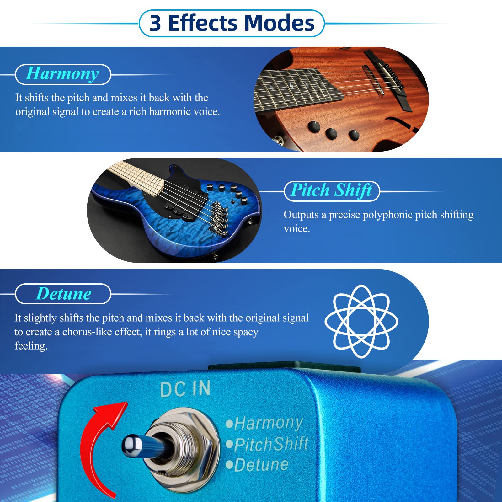 Mooer digitech drop pedal harmonizer guitar pedal mooer pitch box mps1 guitar effect pedal pitch box guitar harmonizer pitch shi
