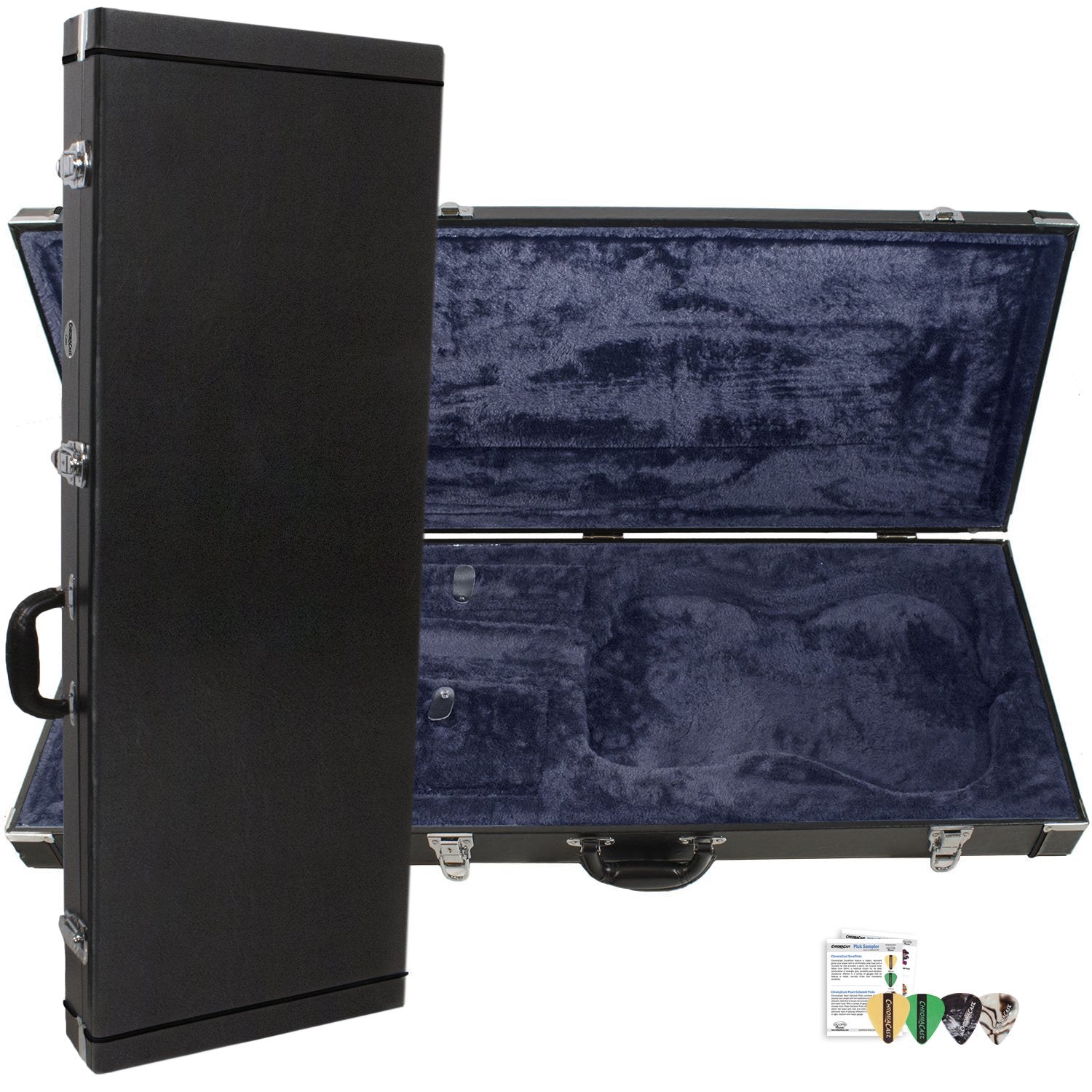 ChromaCast CC-BHC-KIT-3 Bass Guitar Hard Case with Pick Sampler