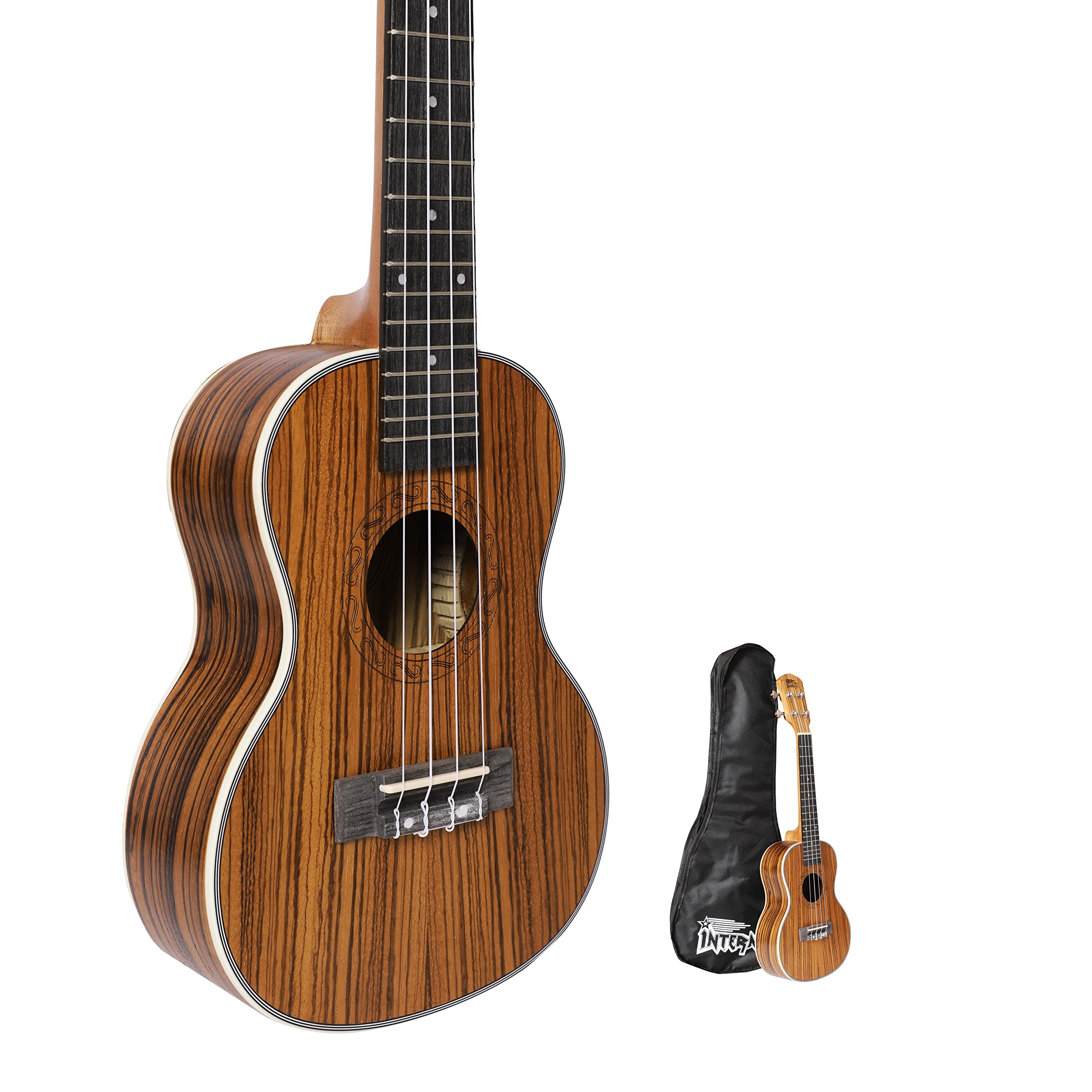 Intern Soprano Ukulele With Bag (Stripes)