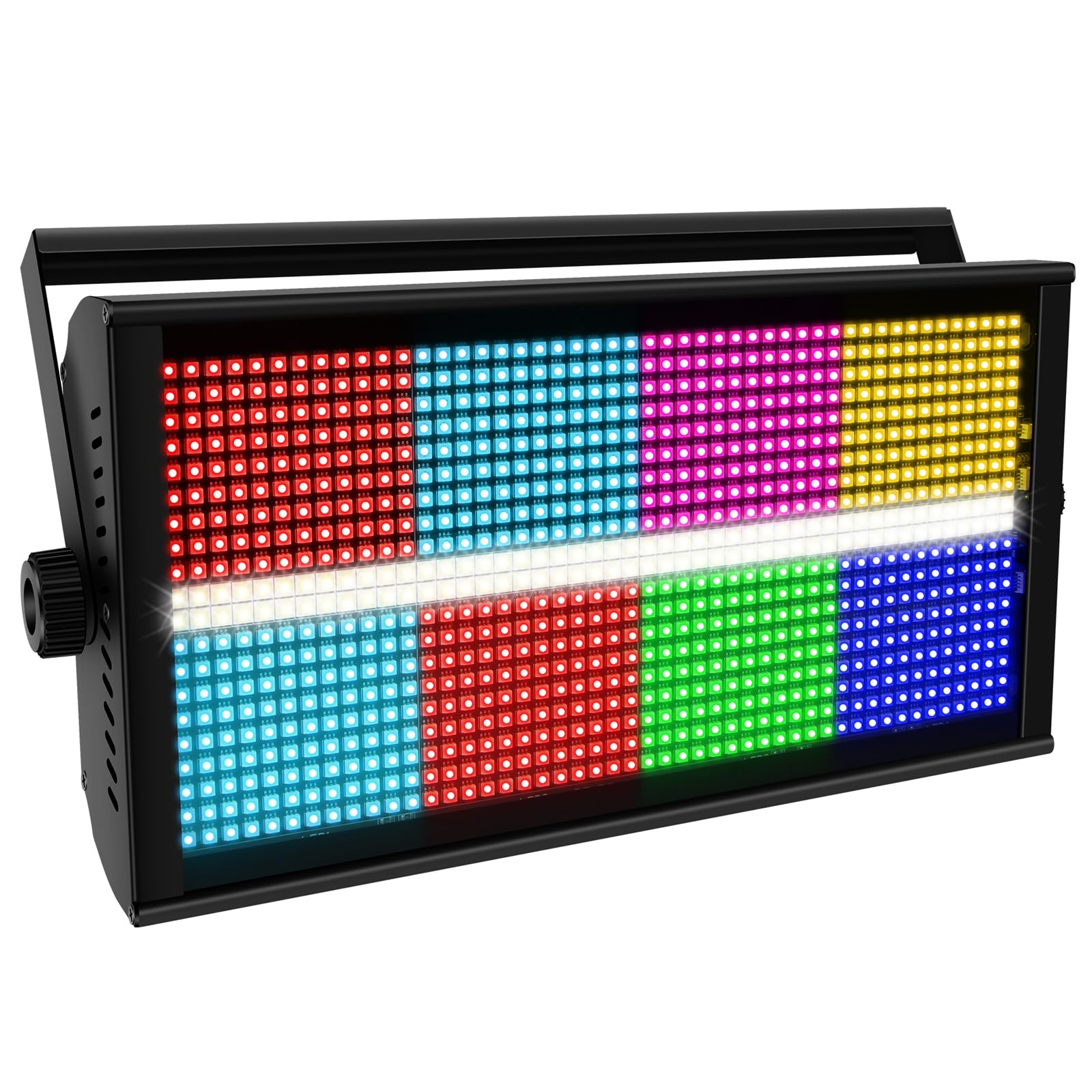 OPPSK LED Stage Strobe Light - 500W 960 LEDs RGBW DJ Strobe Light with 16 Zones Chasing by DMX RDM Control Sound Activated Auto 