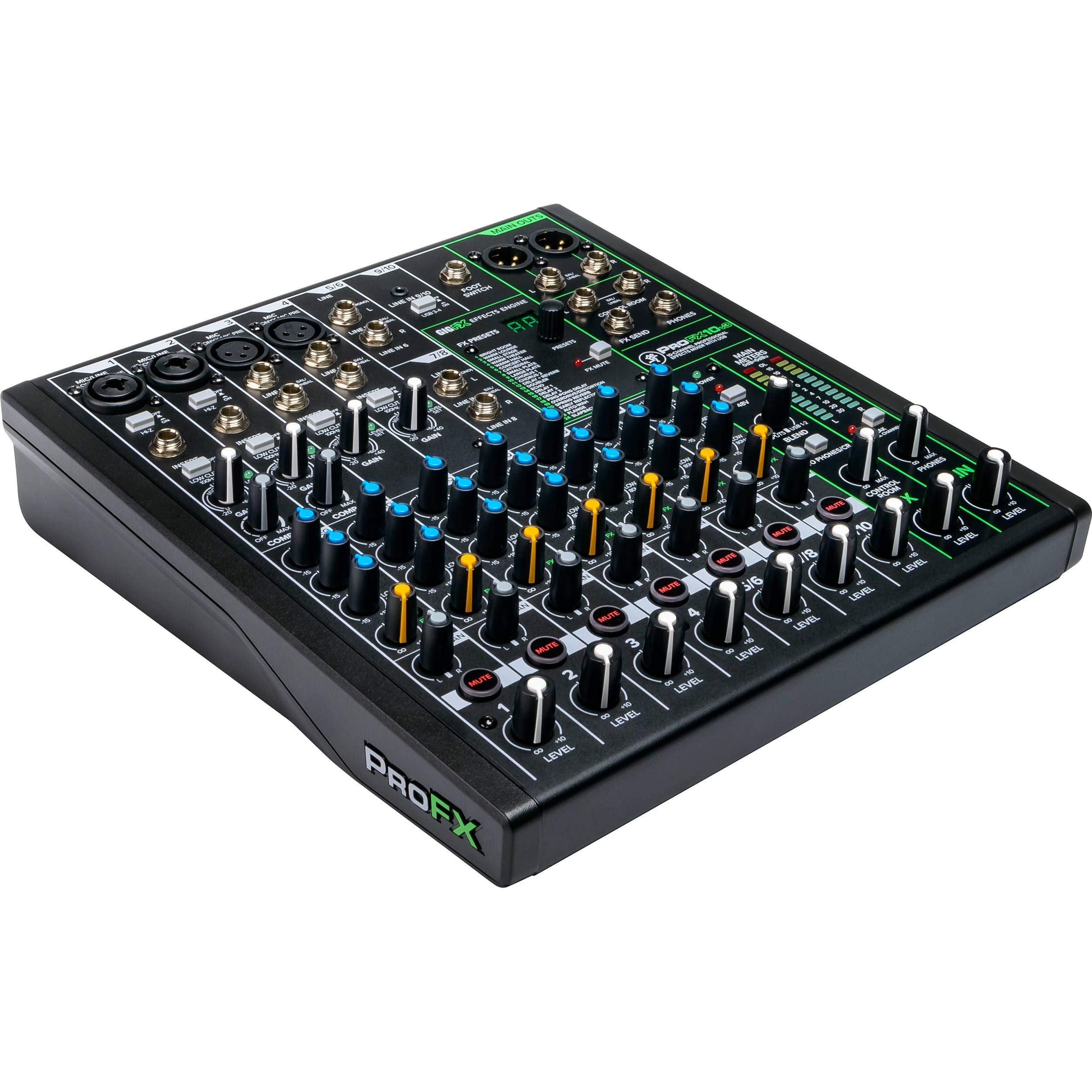 Mackie Profxv3 Series, 10-Channel Professional Effects Mixer With Usb, Onyx Mic Preamps And Gigfx Effects Engine - Unpowered (Pr