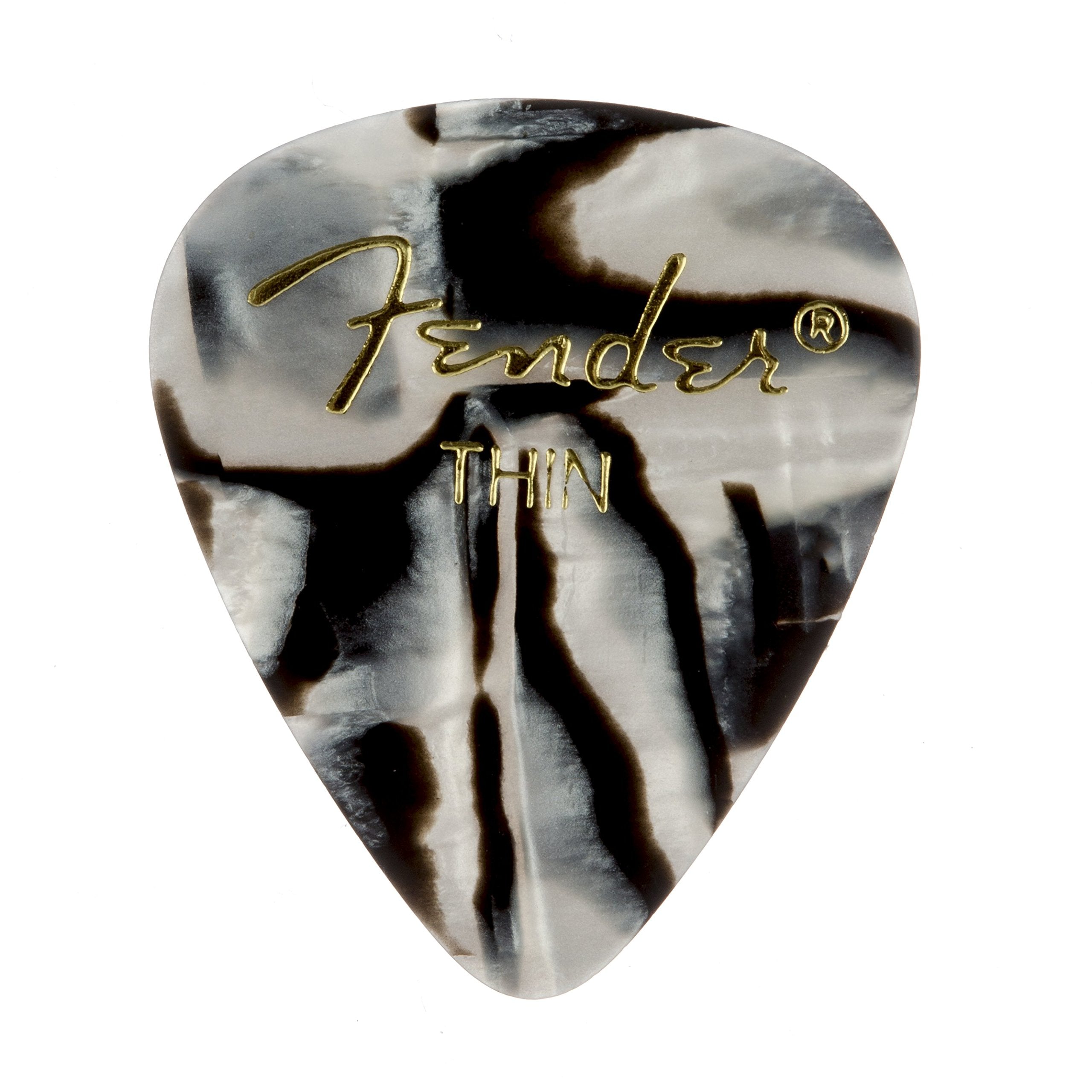 Fender Graphic Guitar Picks 351 Shape, Zebra, Thin, 12-Pack